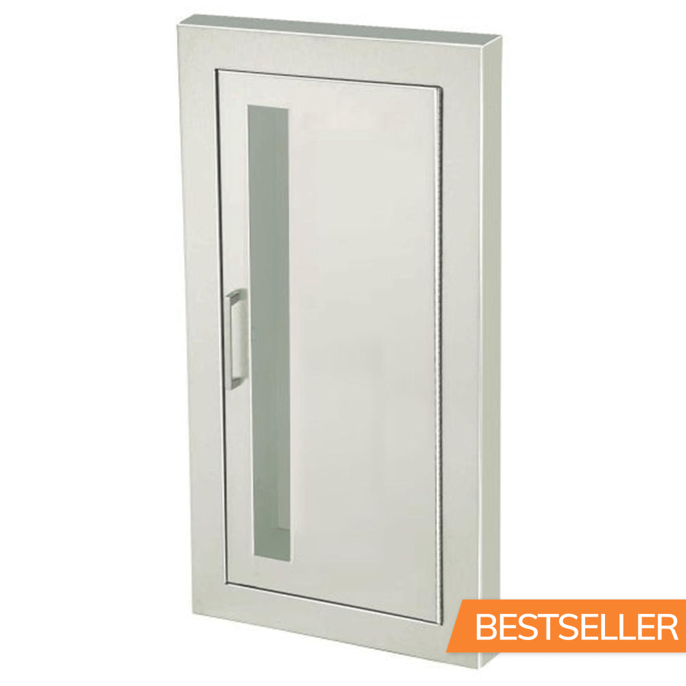 JL Industries 1036V10FX2 Cosmopolitan Fire Extinguisher Cabinet - Vertical Duo with Pull Handle, Fire Rated for Office & Commercial Safety