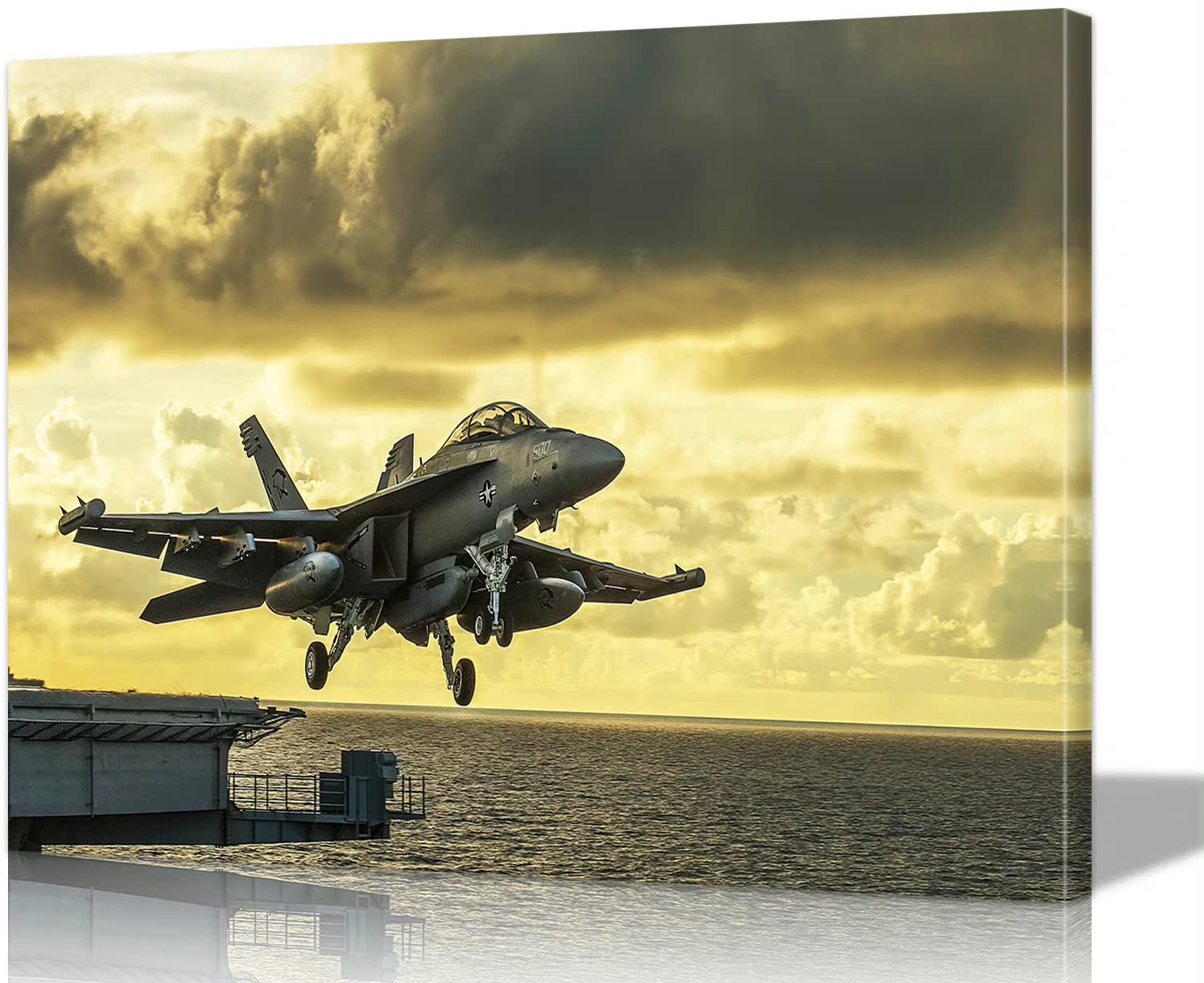 F/A-18 Strike Fighter Metal Wall Art - Military Aviation Decor for Home, Office, Living Room & Bedroom - Perfect for Man Cave, Pilot Gifts & Military Themed Rooms
