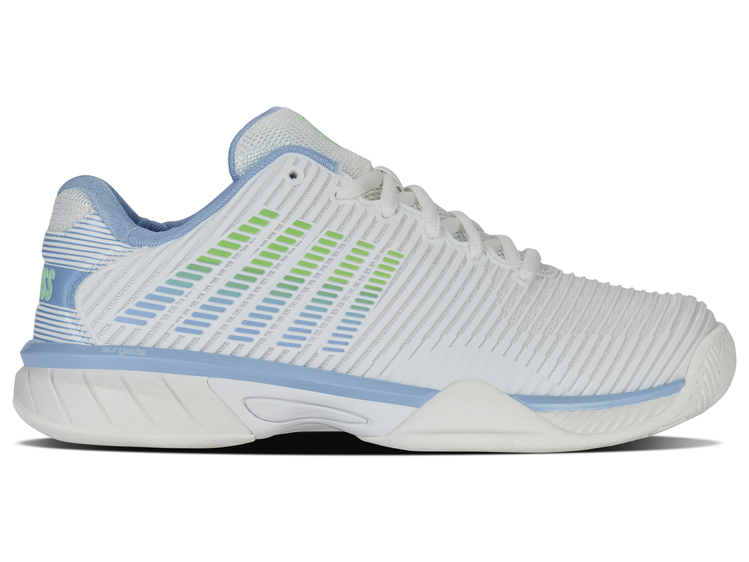 Hypercourt Express 2 Men's Basketball Shoes - Size 126 M | Lightweight & Breathable Lucent White/Dutch Canal/Paradise Green Colorway | Perfect for Indoor & Outdoor Court Play