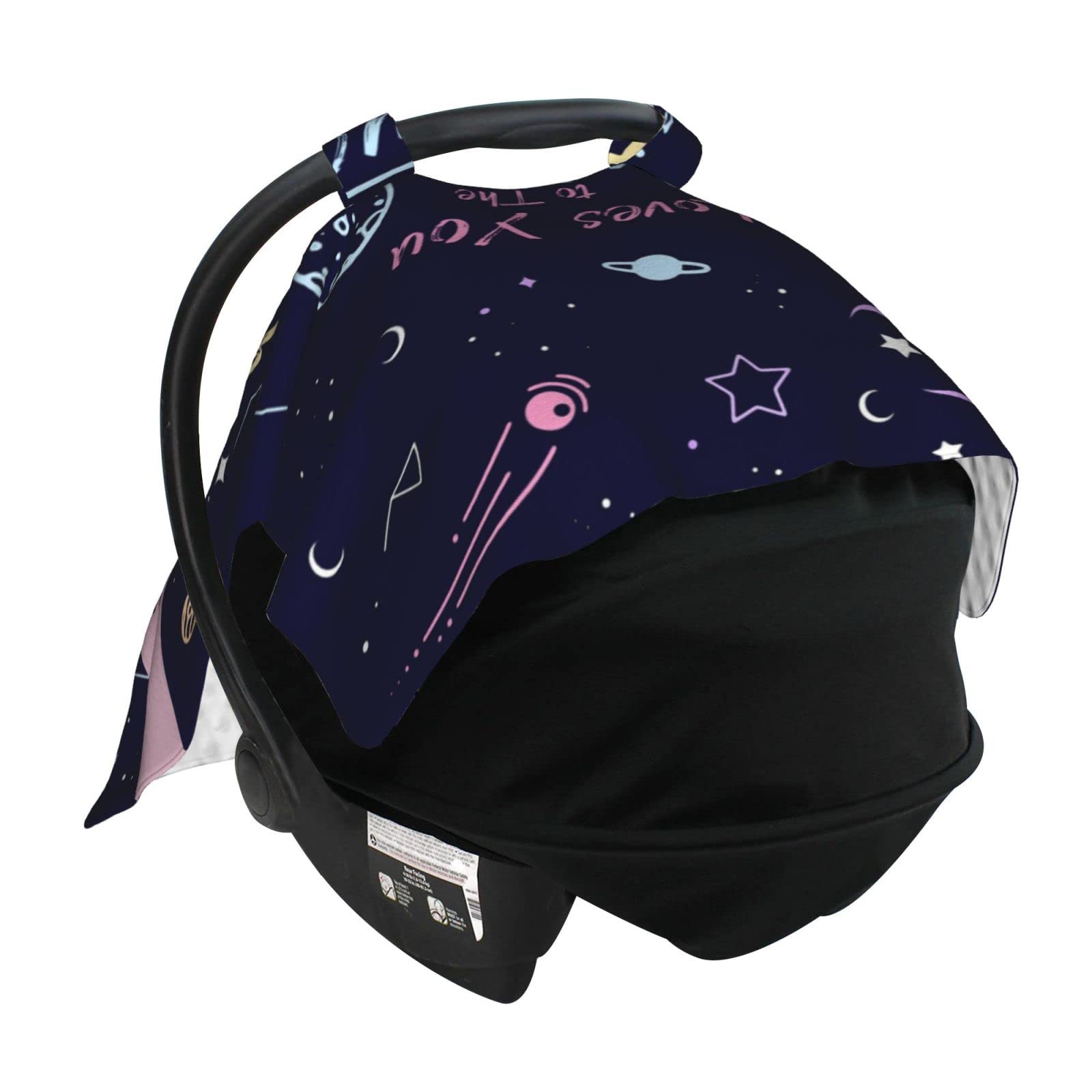 Personalized Baby Car Seat Covers with Name - Custom Infant Car Seat Canopy for Boys & Girls - Soft Nursing & Breastfeeding Cover - Perfect for Travel, Shopping & Daily Use
