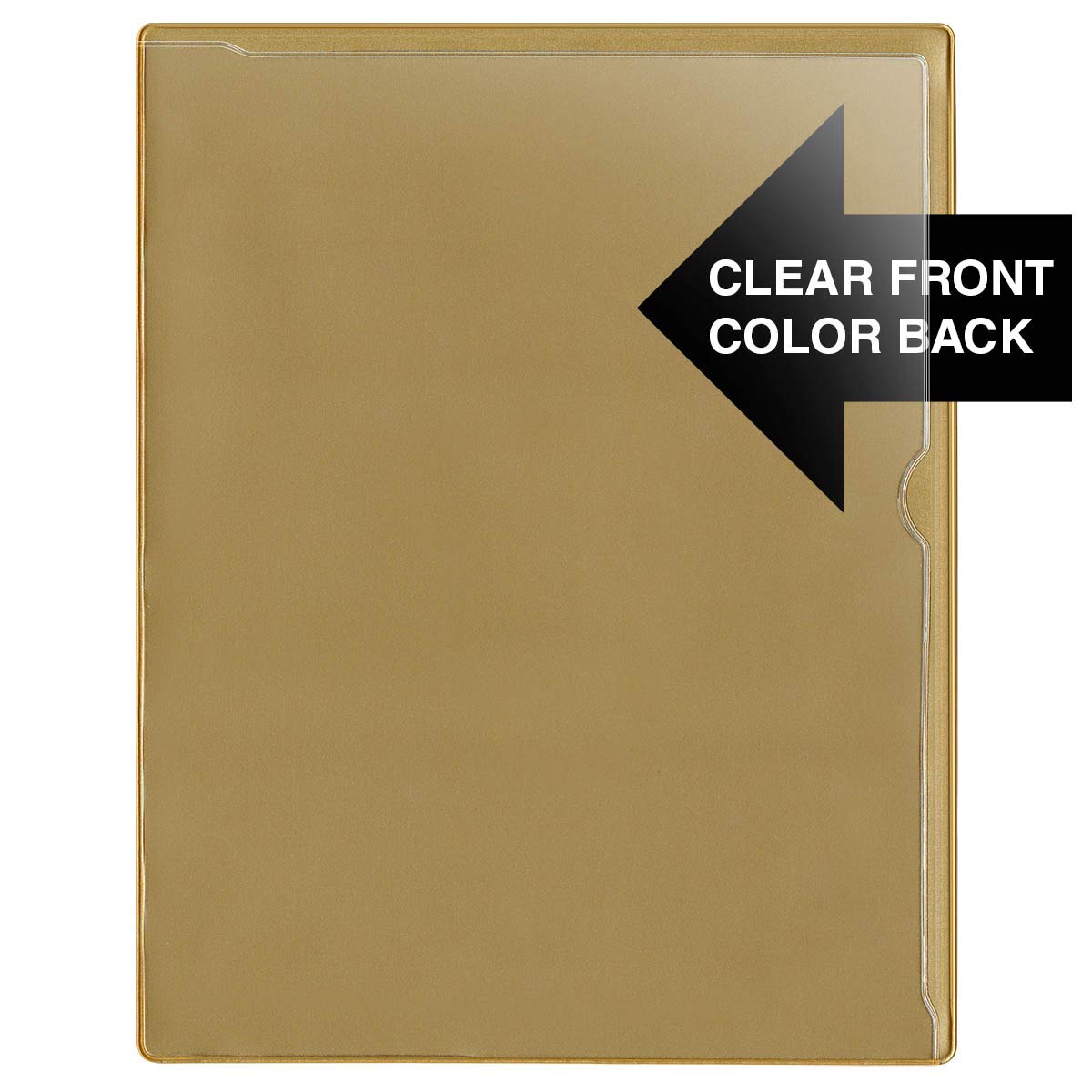 StoreSMART 50-Pack Heavy Duty Gold Plastic Paperwork Organizers with Clear Plastic Front - Perfect for Office Filing, Document Storage & Home Organization (PF8511PQGOLD-50)