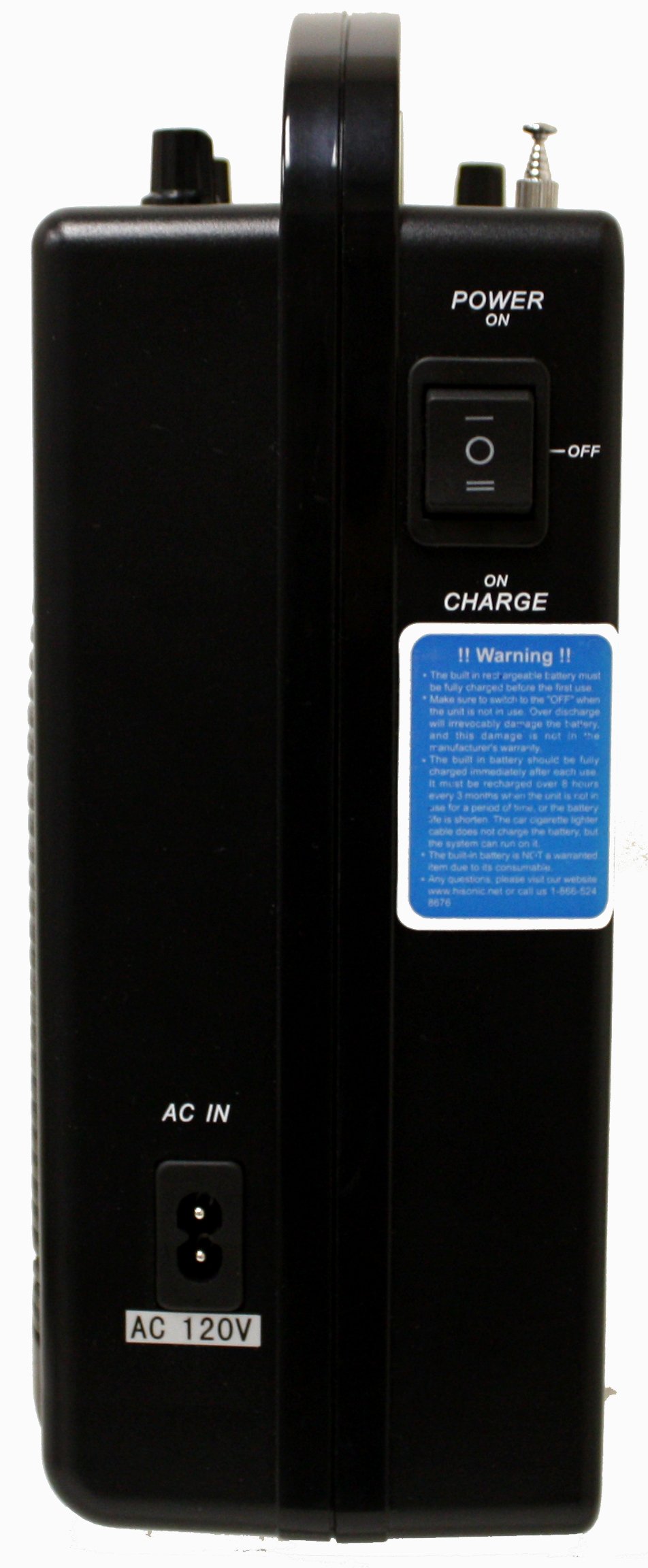 Hisonic HS122B-LL Portable Rechargeable PA System with Dual Wireless Microphones & Car Charger - 200W Battery Powered Speaker for Outdoor Events, Parties, and Public Speaking (2 Belt-Packs, Black)