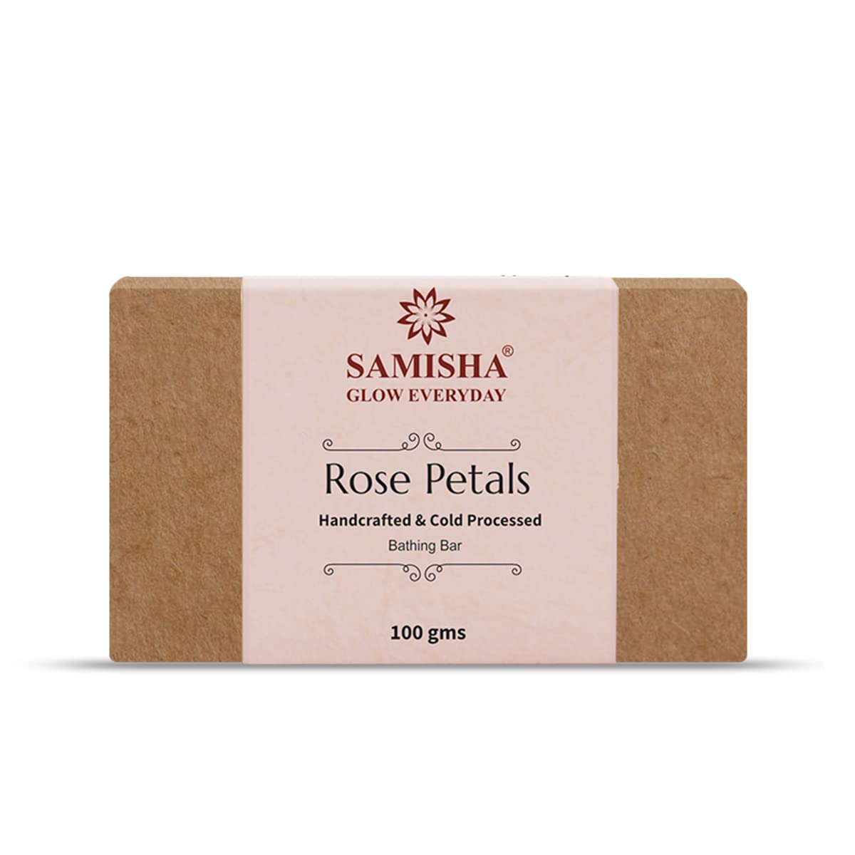 Samisha Organic Rose Petals Anti-Aging Bath Bar - 100g (Pack of 1) | Natural Skincare for Dry Skin, Luxurious Bath Time, Spa Gift for Women