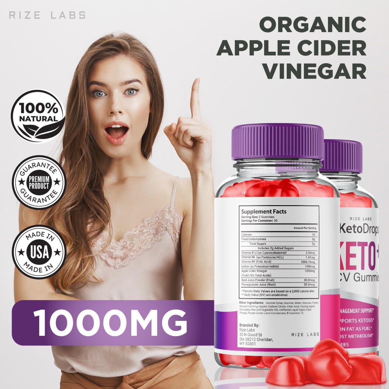 Premium Keto ACV Gummies for Weight Loss & Metabolism Boost - Apple Cider Vinegar Supplement with B12 (60 Count) - Perfect for Ketogenic Diet & Healthy Lifestyle Support