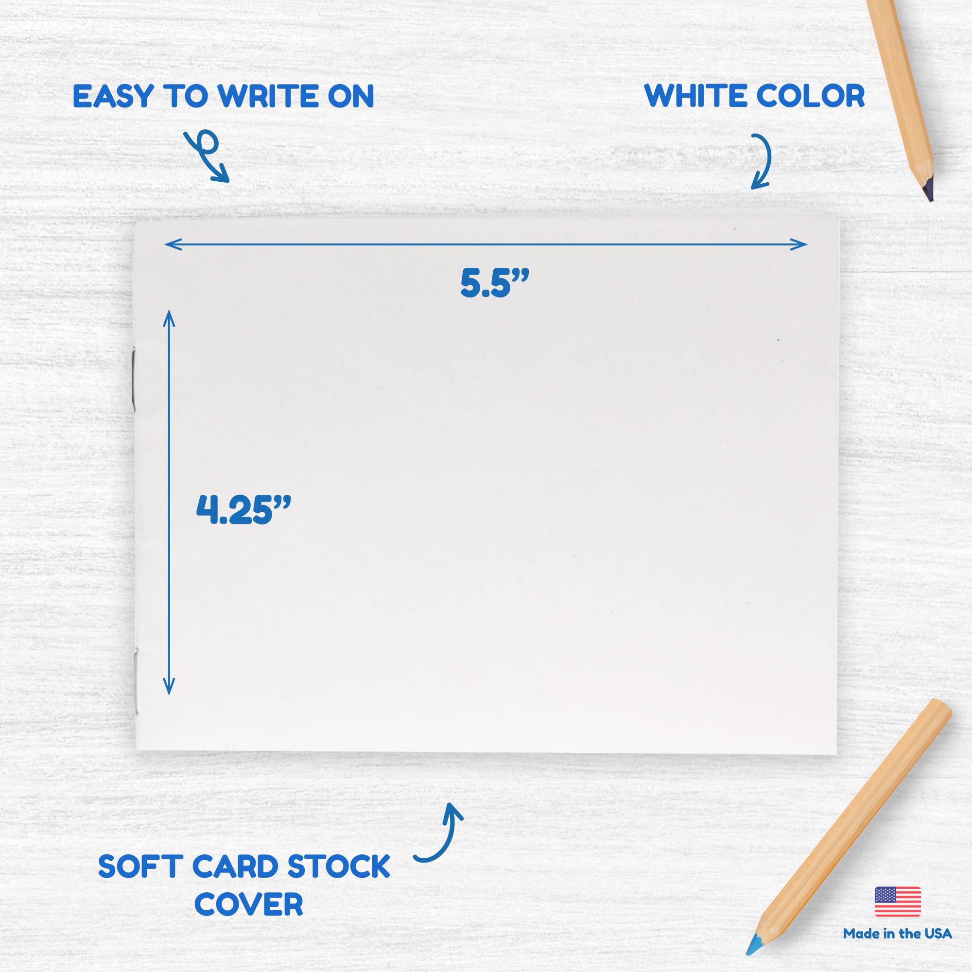 Hygloss 10-Pack Blank Books 4.25x5.5