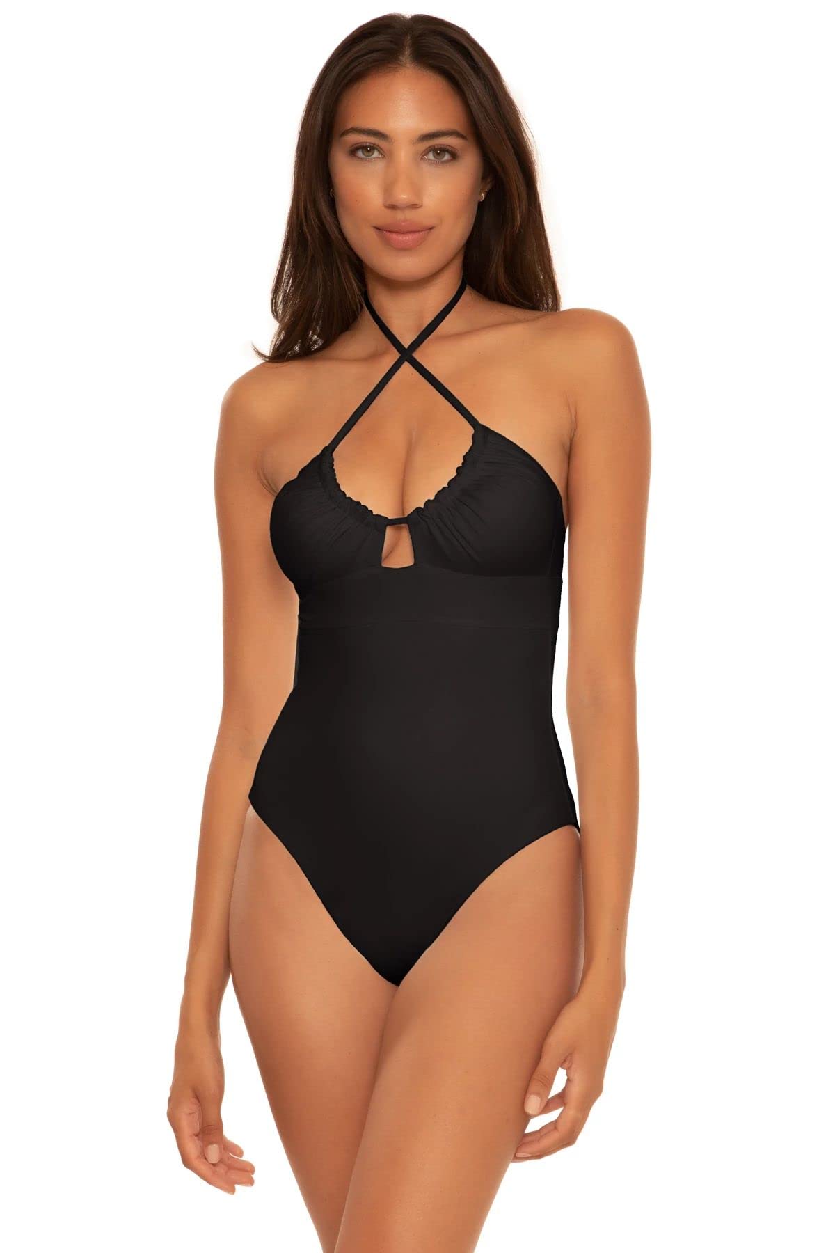 Becca by Rebecca Virtue Color Code Candice Multi-Way One-Piece Swimsuit - Adjustable Straps & Versatile Styles for Beach, Pool & Vacation