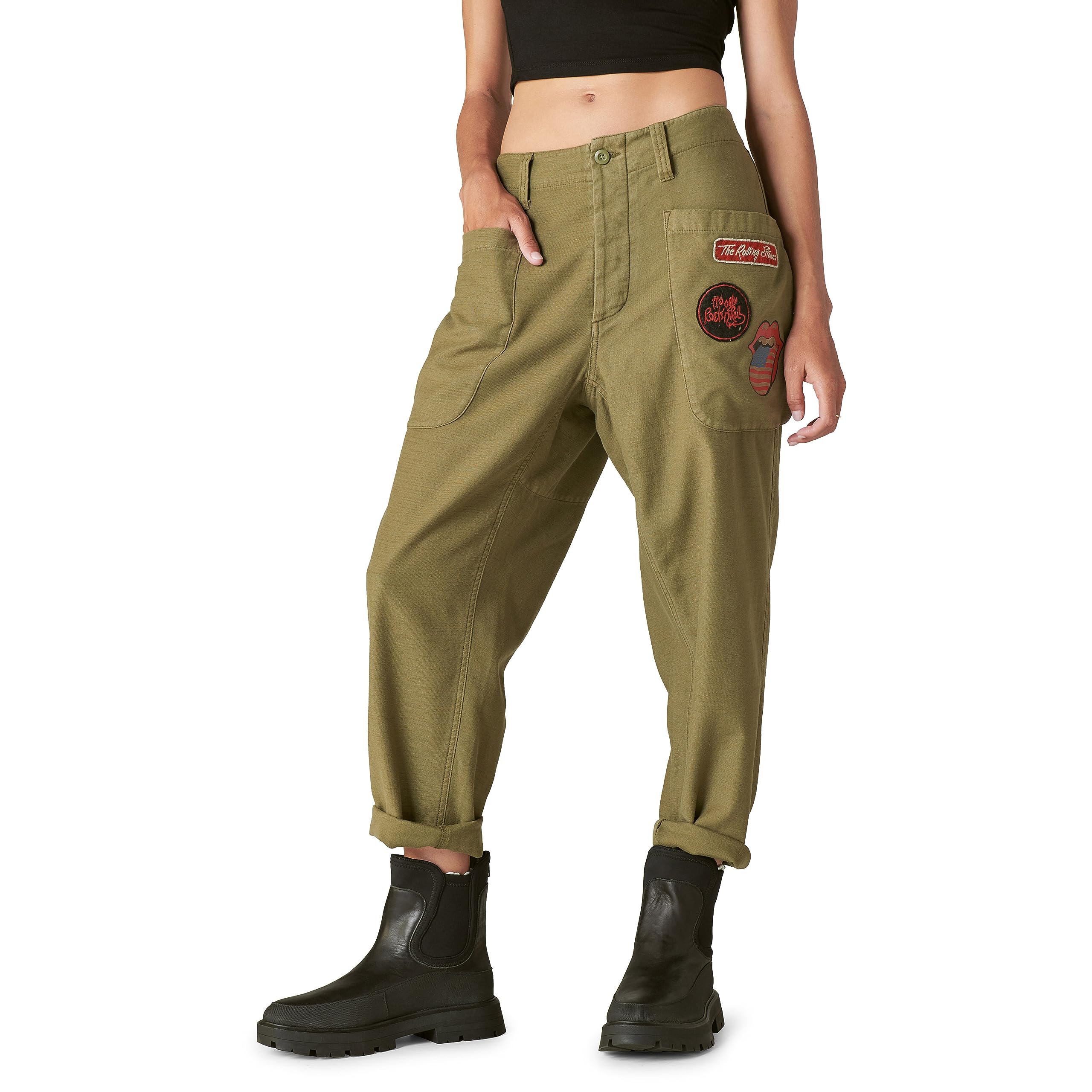Lucky Brand Women's Rolling Stones Utility Pants - Comfortable Casual Stretch Trousers for Everyday Wear | Perfect for Work, Travel & Outdoor Activities