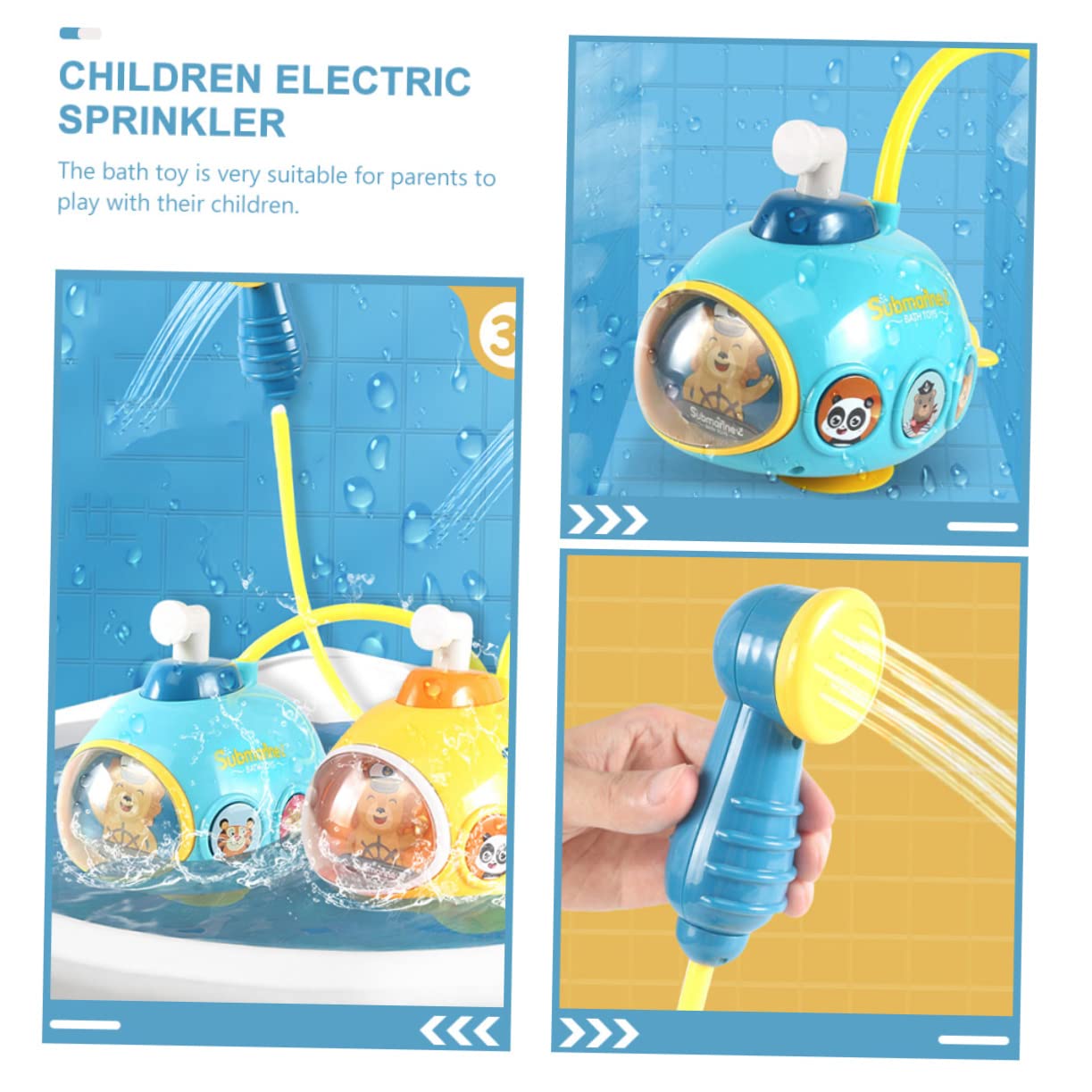 UPKOCH 3-Piece Blue Plastic Bath Toy Set for Kids - Fun Shower Toys for Toddlers & Children - Perfect for Bathtime Play, Sensory Development and Water Play Activities
