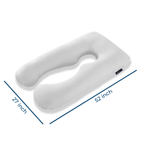 UPedic Body Pillow for Side Sleepers - Memory Foam Support for Neck, Back & Pregnancy - Ultra Soft Cooling Cover - Perfect for Sleeping, Maternity & Pain Relief