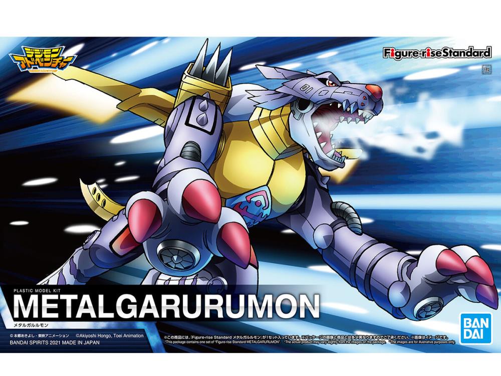 Figure Rise Standard Digimon Adventure MetalGarurumon Model Kit - Buildable Action Figure for Collectors & Fans - Perfect for Display, Gifts & Anime Enthusiasts