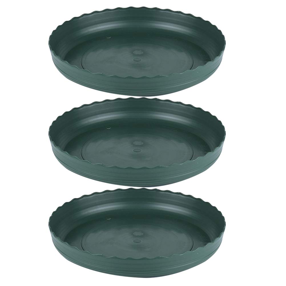 3-Piece Succulent Plant Pots with Drainage Trays - Indoor Flower Planters for Home, Office, Balcony - Cute Small Pots for Succulents, Cacti, Herbs - Perfect for Windowsill, Desk Decor, Gift Idea