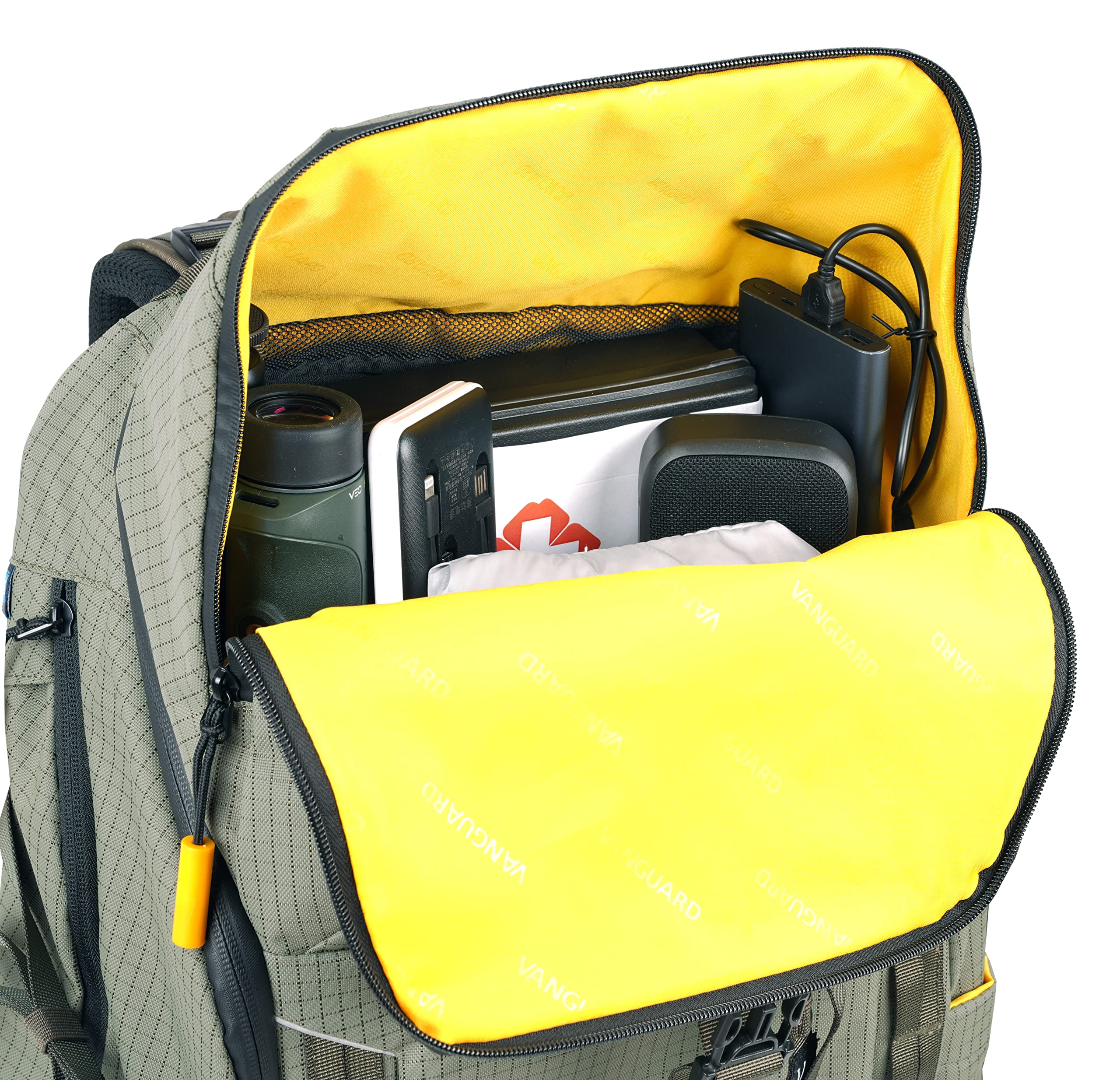 VANGUARD VEO Active 42 DSLR Camera Backpack - Waterproof Khaki Green for Photographers | Perfect for Travel, Hiking & Outdoor Photography Gear Storage
