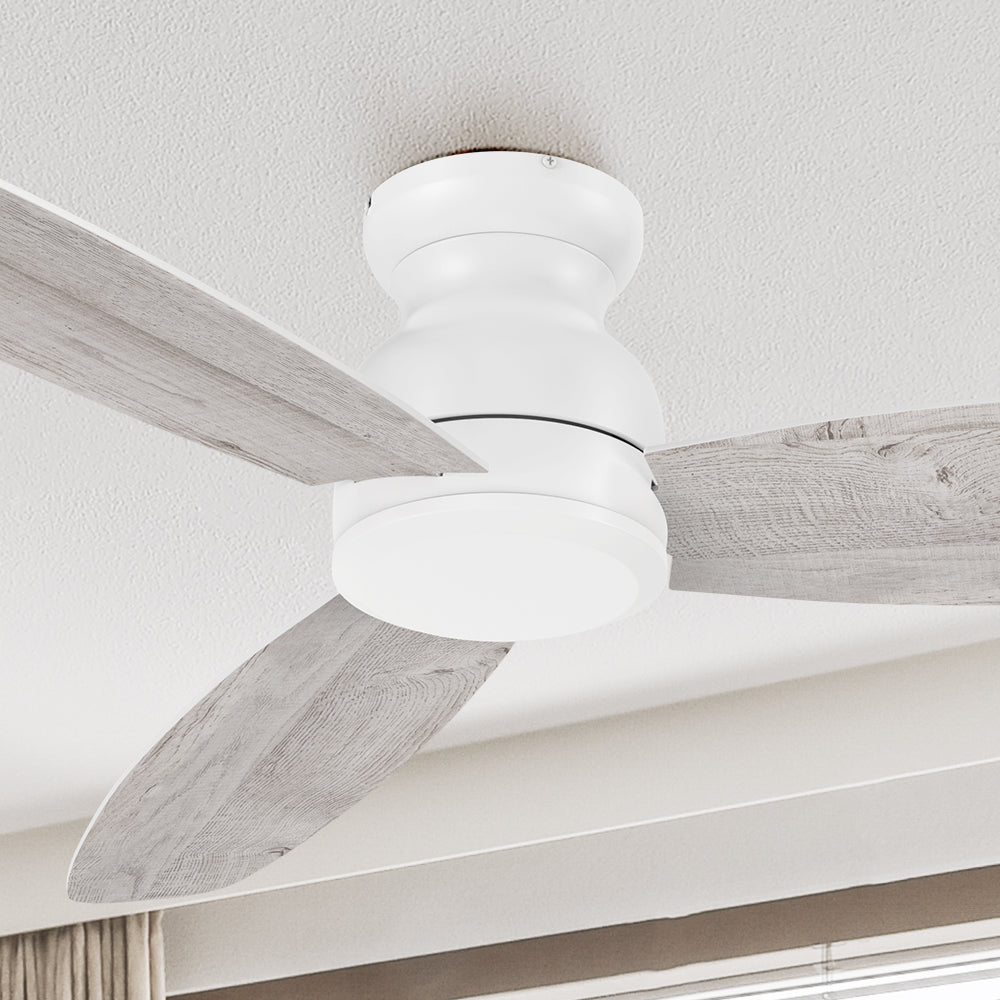 Osborn 60 Inch Low Profile Modern Ceiling Fan with Remote Control - Quiet Reversible Motor for Bedroom, Living Room, and Office (No LED)