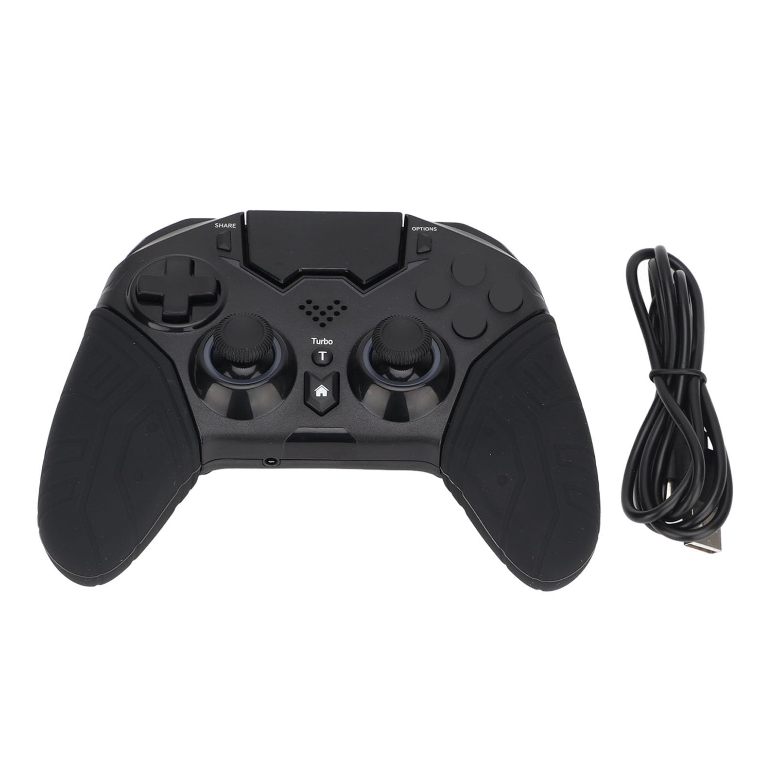 Wireless Game Controller with Silicone Grip, Macro Light & Gyroscope Sensor - Compatible with PS3, PC & iOS - Perfect for Gaming, Streaming & Esports Tournaments