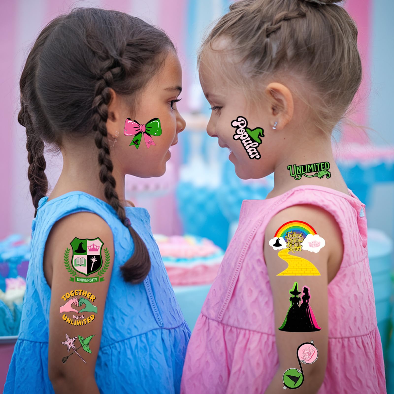 110pcs Witch Temporary Tattoos - Halloween Party Decorations, Wizard Themed Stickers, Birthday Party Favors & Gifts - Perfect for Costume Parties, Trick or Treat Events & Witchcraft Theme Celebrations