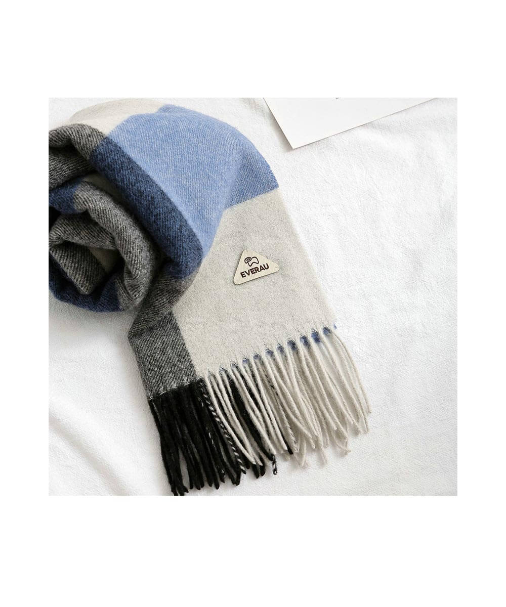 Wool Tartan Scarf - Warm Plaid Blanket Wrap for Women & Men - Soft Winter Fashion Accessory for Outdoor Activities, Travel & Cold Weather