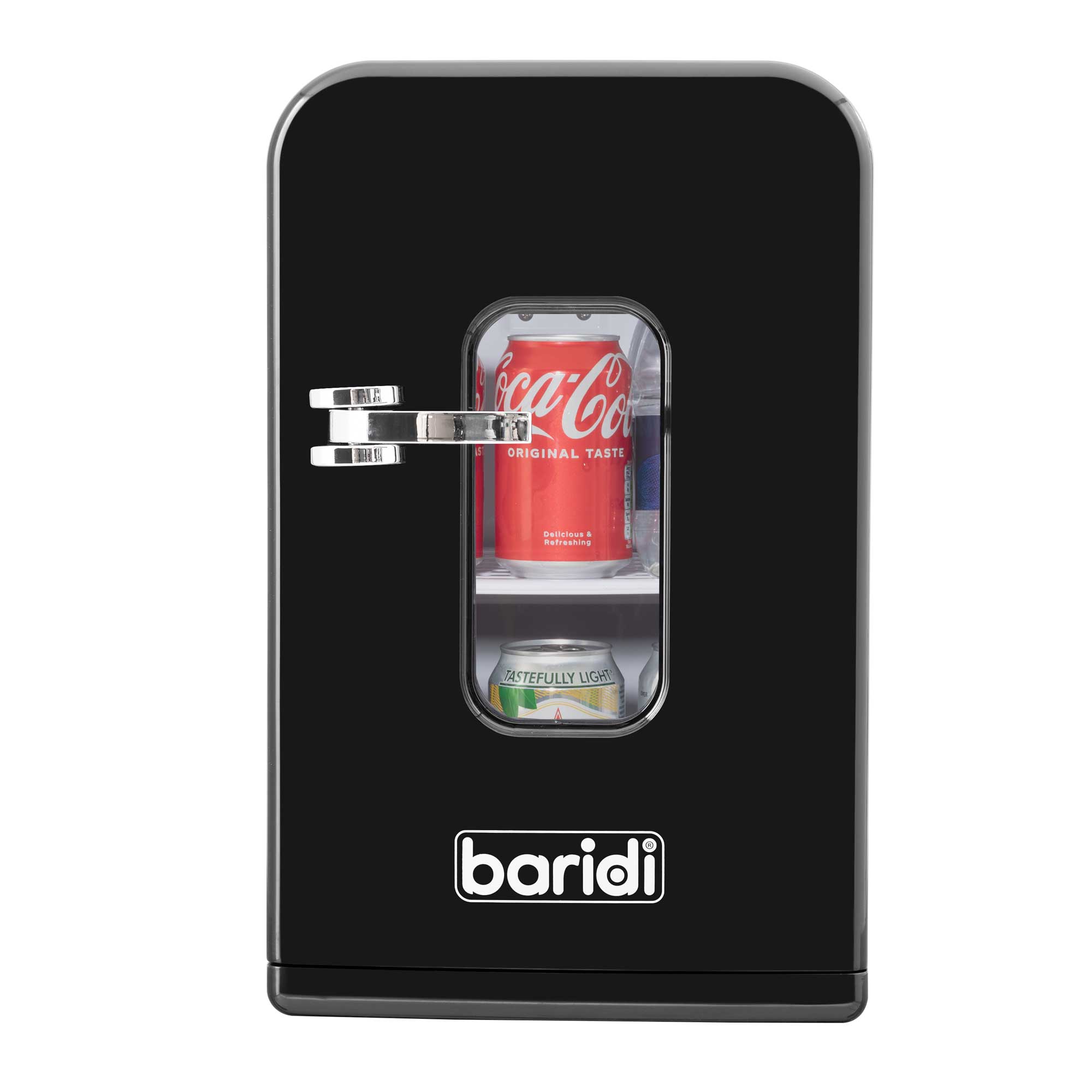 Baridi 15L Mini Fridge Cooler - 12V/230V Portable Compact Refrigerator for Skincare, Makeup, Cars, Bedrooms, Dorms & Camping - Energy Efficient Black Mini Fridge (Model DH95) - Perfect for Travel, Office & Small Spaces
