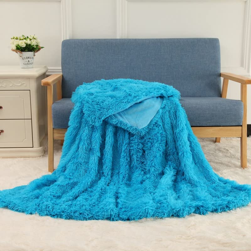 ELYSYSRL Fluffy Soft Flannel Throw Blanket - Lightweight Warm Plush Microfiber Couch Blanket for Bedroom, Living Room & Office | Cozy Home Decor, Travel Companion & Gift Idea