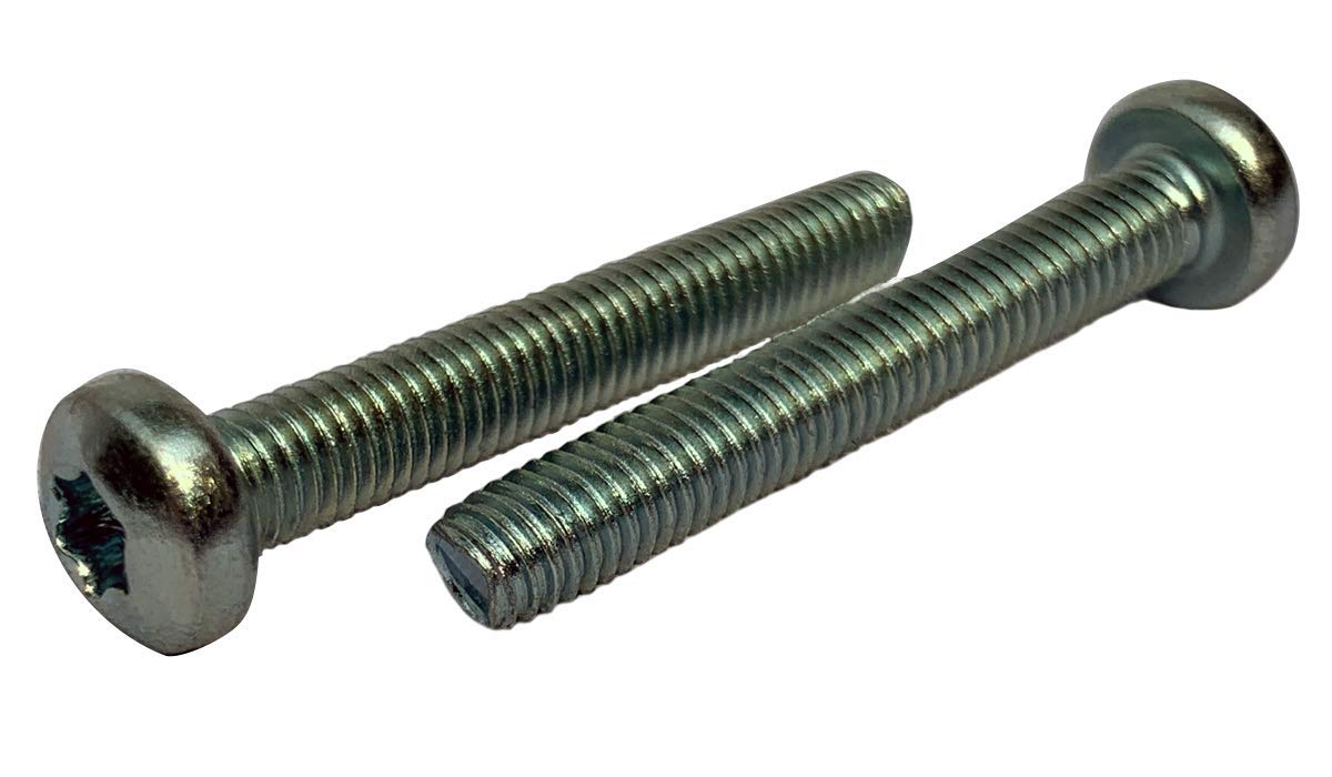 M23D7500T Steel Thread Rolling Screw - M2-0.4, 3mm, Zinc Plated (100pcs) for Metal Fastening