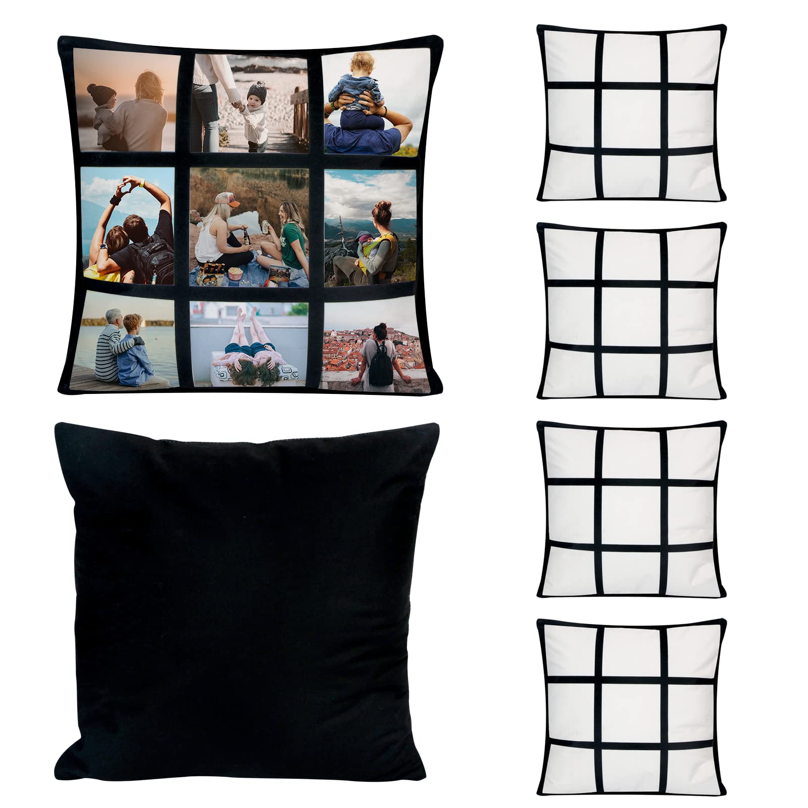 4 Pack Sublimation Blank Lattice Pillow Covers - 15.7x15.7 Inch DIY Cushion Cases for Heat Transfer Printing with Hidden Zipper (No Insert) - Perfect for Home Decor, Gifts & Custom Photo Pillows
