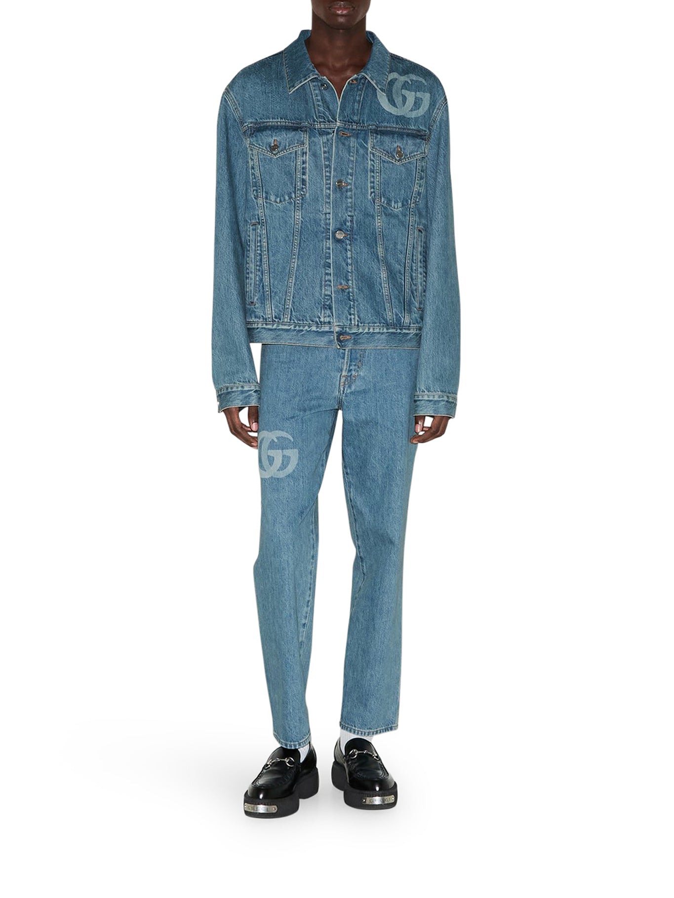 Stylish Women's Denim Jacket with Laser Cut Double G Design - Perfect for Casual Outfits, Streetwear & Everyday Fashion