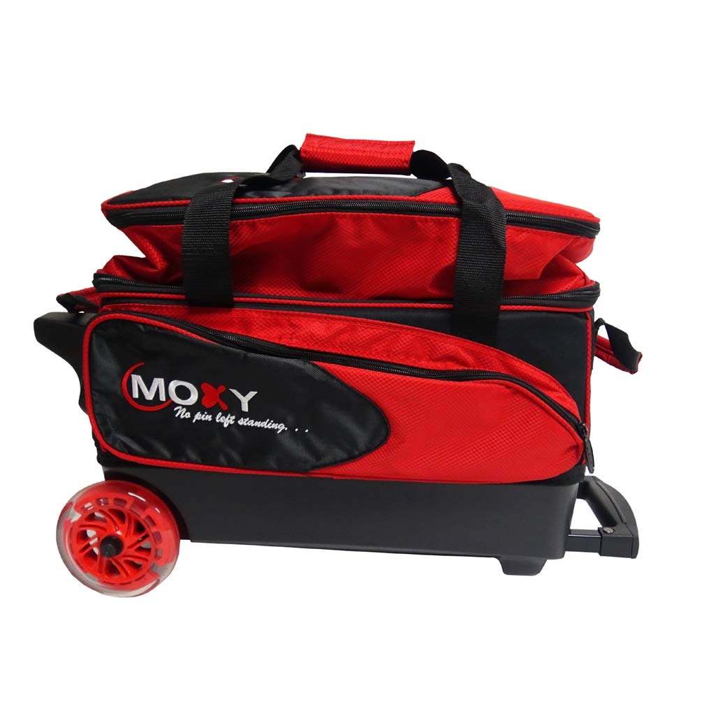 Premium Moxy Blade Double Roller Bowling Bag - Durable & Stylish Red Design for Easy Transport - Perfect for League Play, Tournaments & Practice Sessions