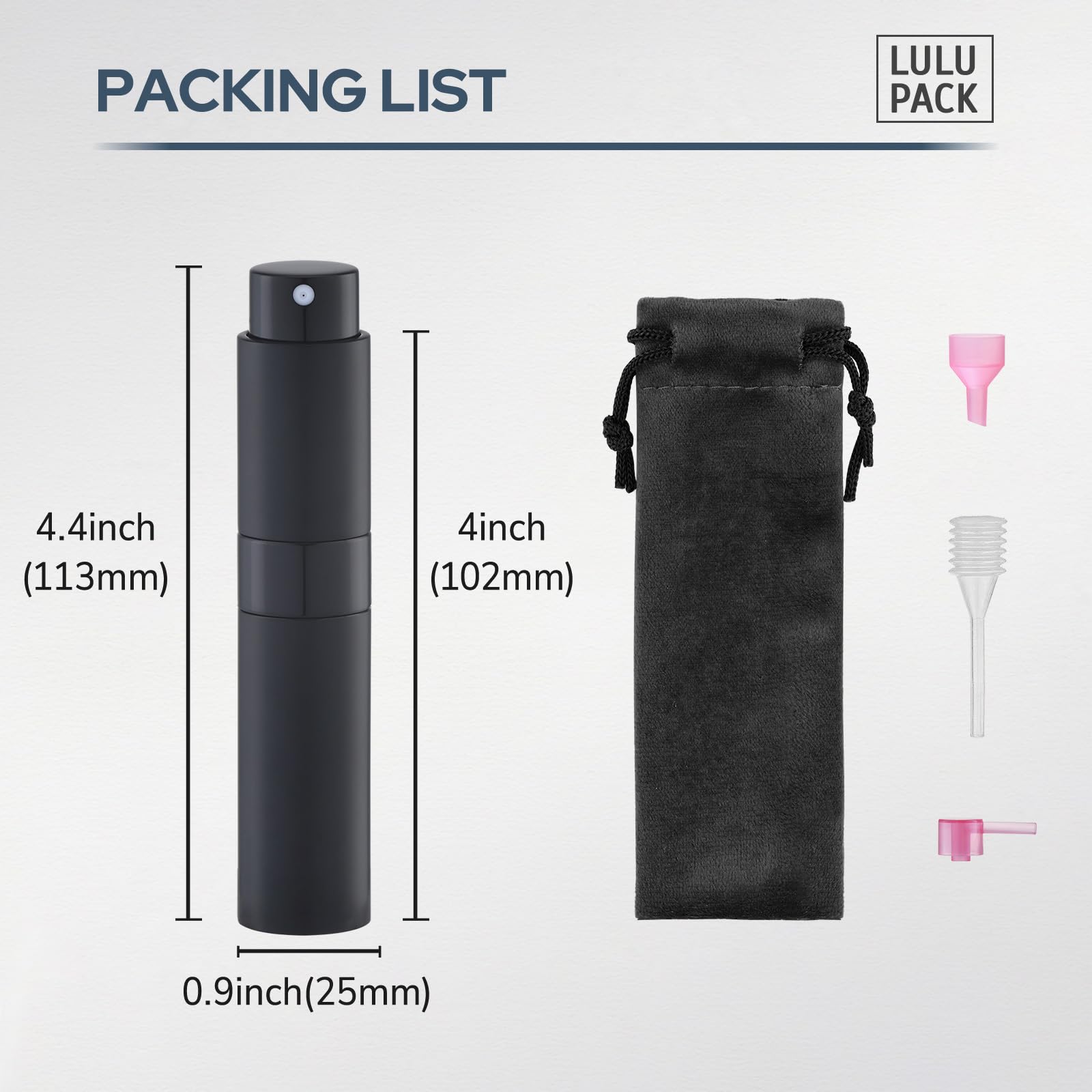 10ml Perfume Atomizer Set - 3 Pack Refillable Travel Spray Bottles (Black, Silver, Blue) for Cologne & Essential Oils - Portable Mini Sprayer for Gym, Office, Travel & On-The-Go Use