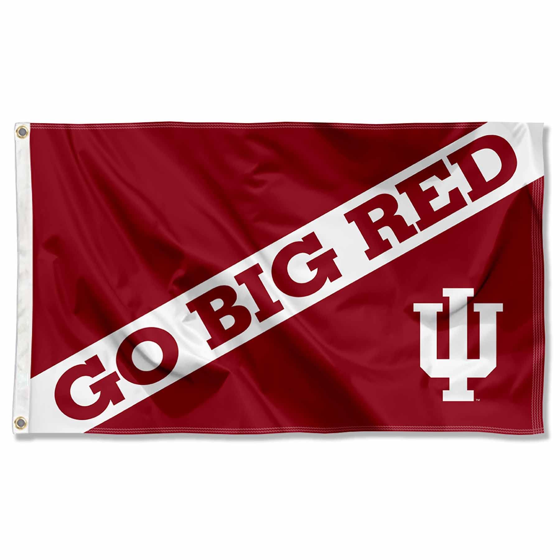 Indiana Hoosiers Go Big Red College Flag - NCAA Team Banner for Game Day, Tailgating & Dorm Room Decor