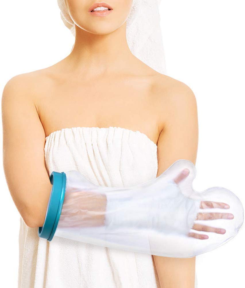 Waterproof Cast Cover for Shower Arm - Half Arm Size (20 Inches) - Broken Arm, Surgery, Wound & Burn Protection - Keeps Hand, Wrist & Fingers Dry - Ideal for Adults with Arm Injuries, Post-Surgery Care & Daily Showering