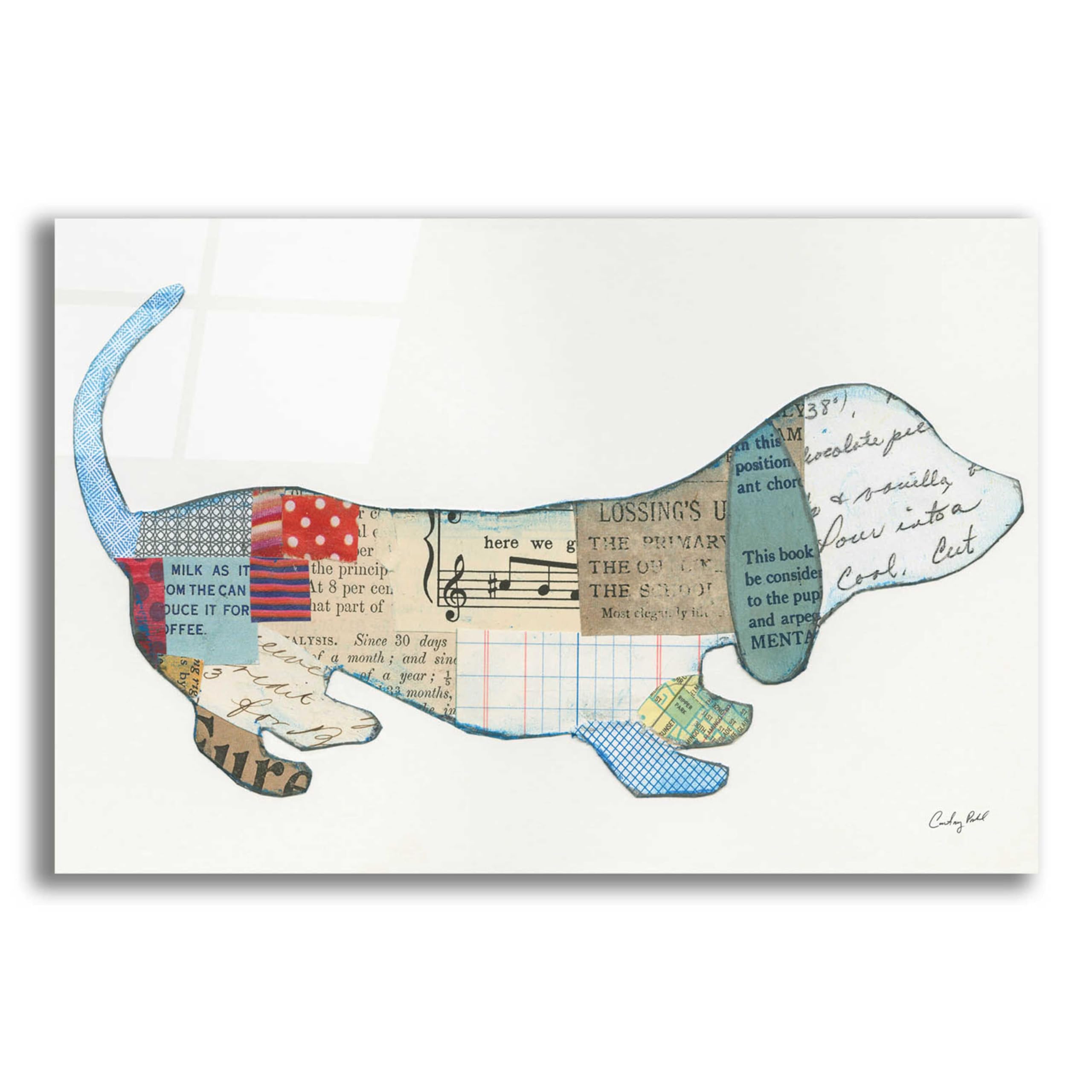 Courtney Prahl 'Good Dog III Crop' Acrylic Glass Wall Art - 24x16 Inches Modern Dog Painting for Living Room, Bedroom & Office Decor