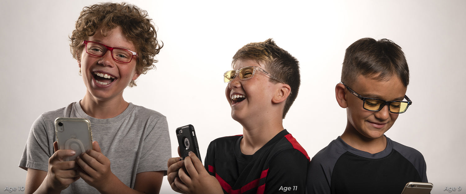 Blue Light Blocking Glasses for Kids - CRUZ Small Frame Anti Eyestrain Computer Glasses for Boys & Girls - Perfect for Online Classes, Gaming & Screen Time