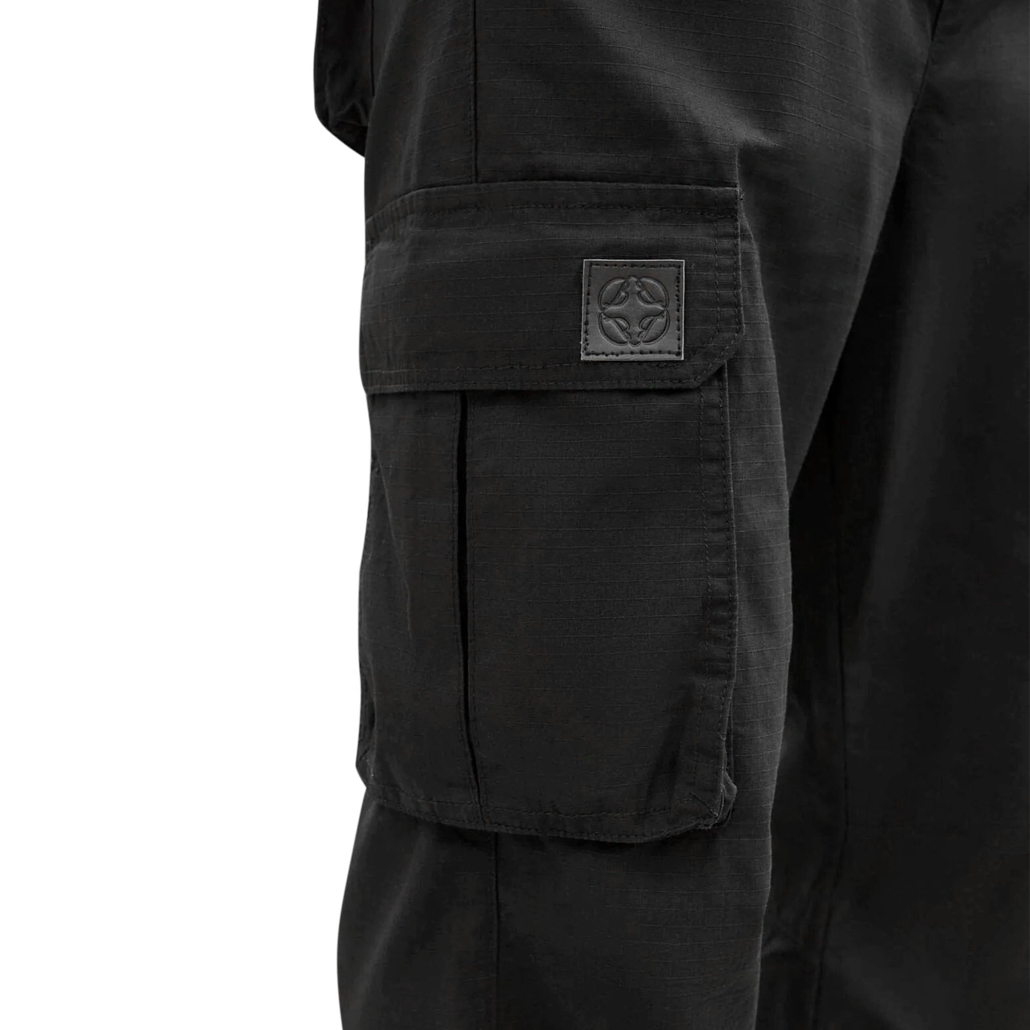 Belier Black Ripstop Cargo Pants - Durable Military Style Tactical Pants for Men | Outdoor Hiking, Workwear & Casual Streetwear