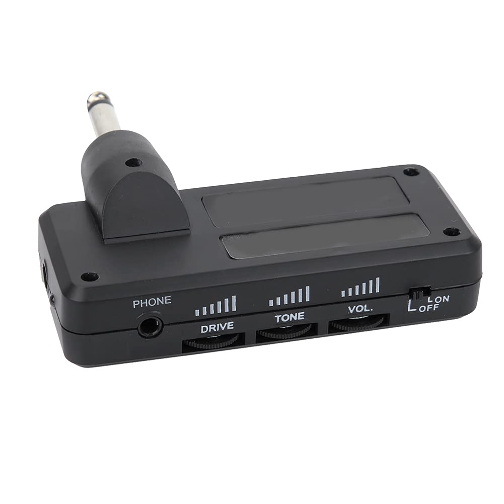 Portable Rechargeable Guitar Headphone Amp - Mini Plug-in Electric Guitar & Bass Amplifier for Practice, Travel & Home Use