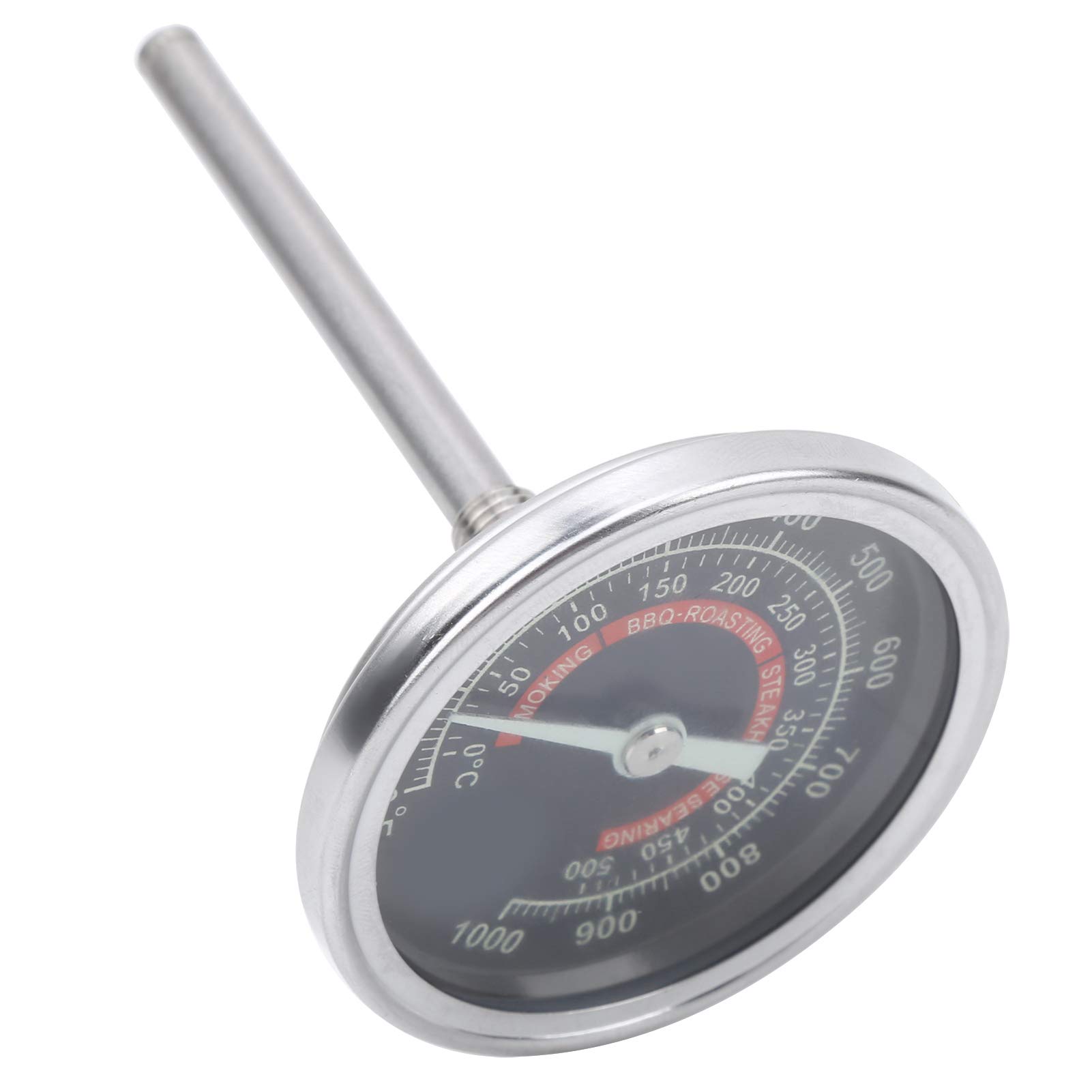 Thincol Oven Thermometer 0-1000°F Stainless Steel BBQ Grill Thermometer - High Accuracy Cooking Temperature Gauge for Baking, Roasting, Grilling - IP55 Waterproof & Durable for Indoor/Outdoor Use