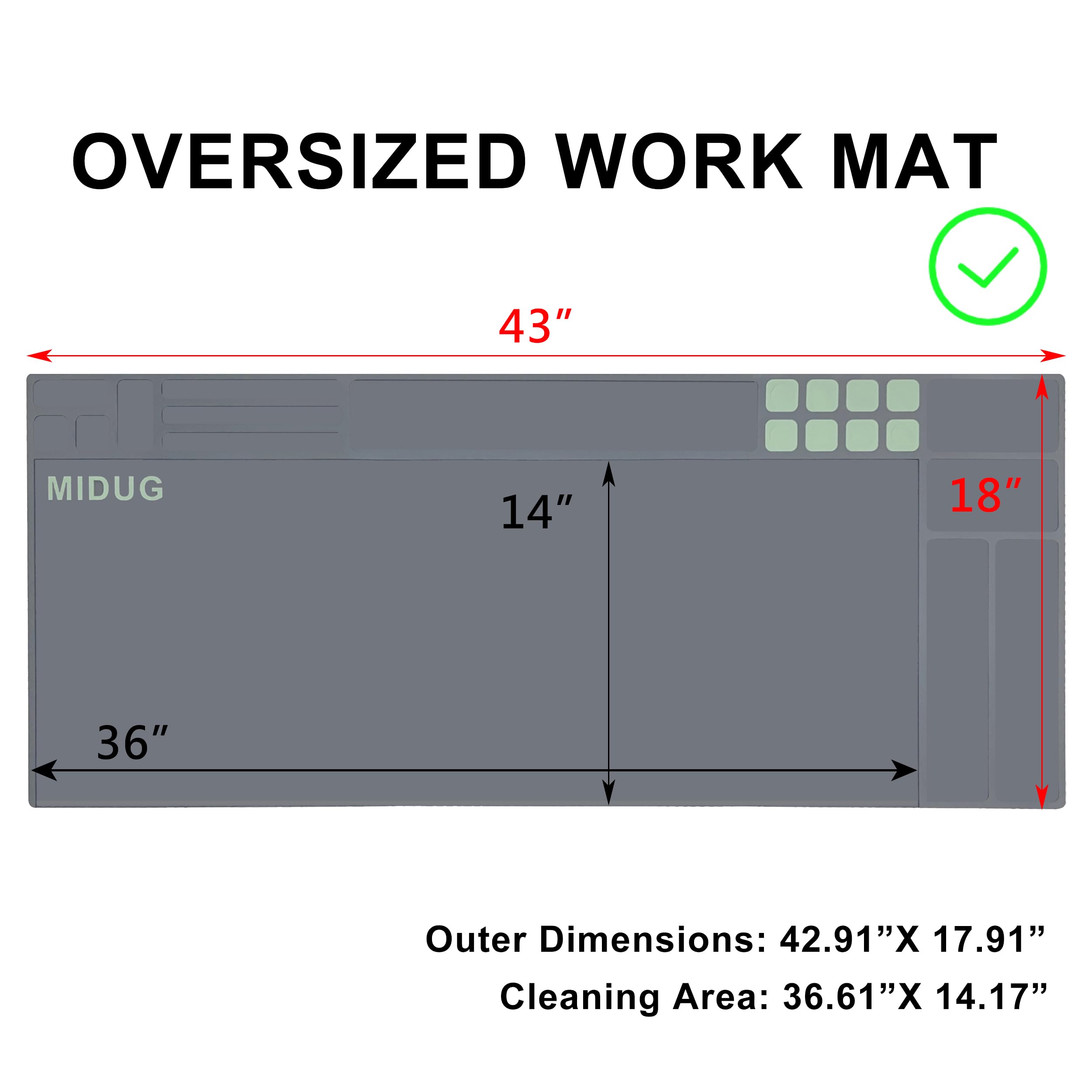 43”X18” Large Gun Cleaning Mat - Durable Non-Slip Surface for Firearm Maintenance & Protection | Perfect for Gun Cleaning, Repair & Storage | Ideal for Shooting Range, Hunting & Home Armory Use