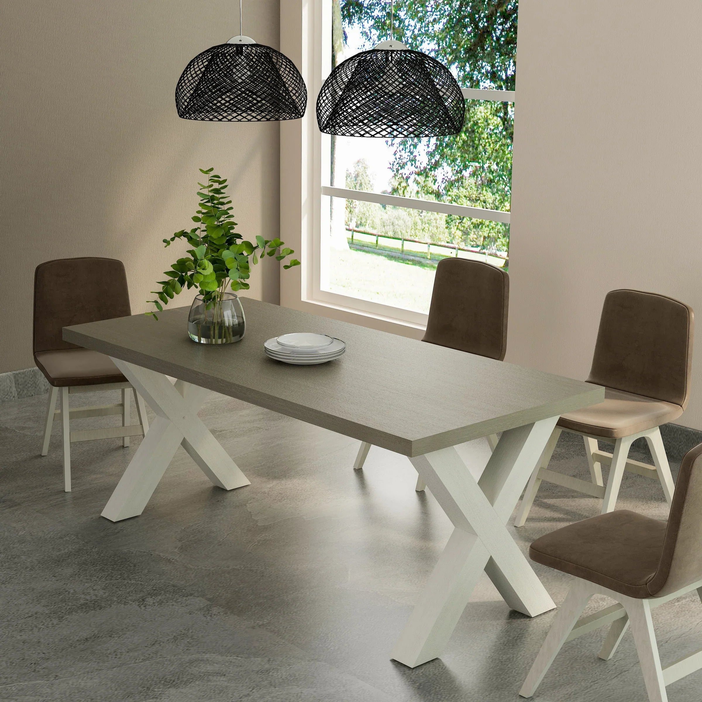 Anderson Teak Milwaukee Dining Table TB 7535DT - Premium Outdoor Teakwood Dining Table for Patio, Garden, Backyard - Weather-Resistant & Durable Furniture for Entertaining