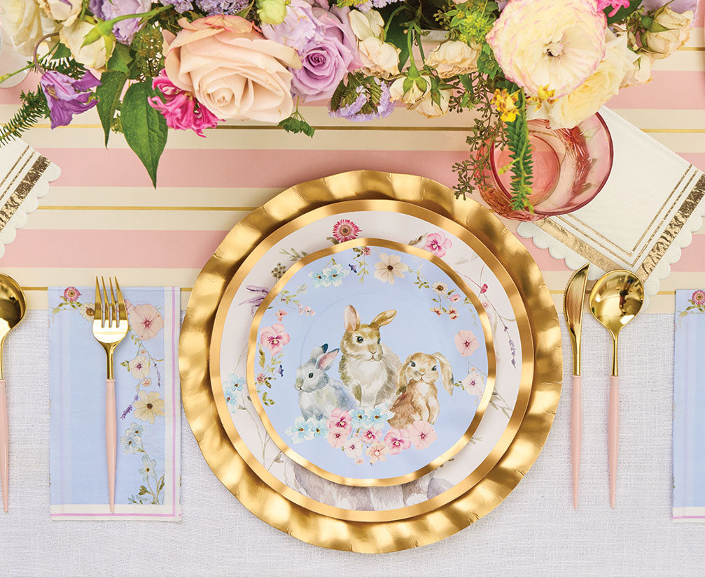 Elegant Wavy Salad Plates Set of 8 - Perfect for Easter, Spring Parties & Home Decor | Durable Dishware for Entertaining & Special Occasions