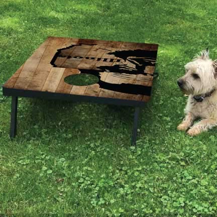 VictoryStore Cornhole Game Set - Official State of Illinois Cornhole Bean Bag Toss with Wooden Boards - Outdoor Lawn Games for Backyard, Tailgating, and Parties