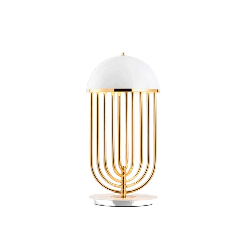 2-Pack Golden H65 Brass Swing Arm Desk Lamp - Adjustable Industrial Style Table Lamp for Bedroom, Living Room, Study & Office - Vintage Reading Light for College Dorm, Home Decor & Workspace