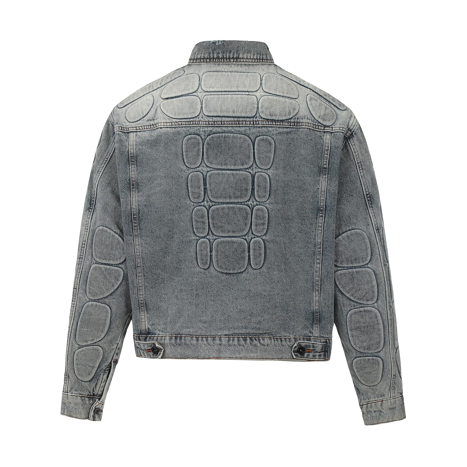 Chainsaw Man Men's Vintage Trucker Denim Jacket - Oversized Boyfriend Coat with Long Sleeves | Casual Streetwear, Anime Cosplay, Fall Fashion Outerwear