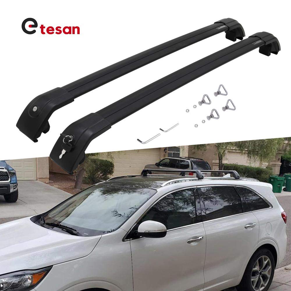 2-Piece Black Roof Rack Cross Bars for KIA Sorento 2015-2021 - Heavy Duty Cargo Carrier for Luggage, Bags & Outdoor Gear - Perfect for Road Trips, Camping & Adventure Travel