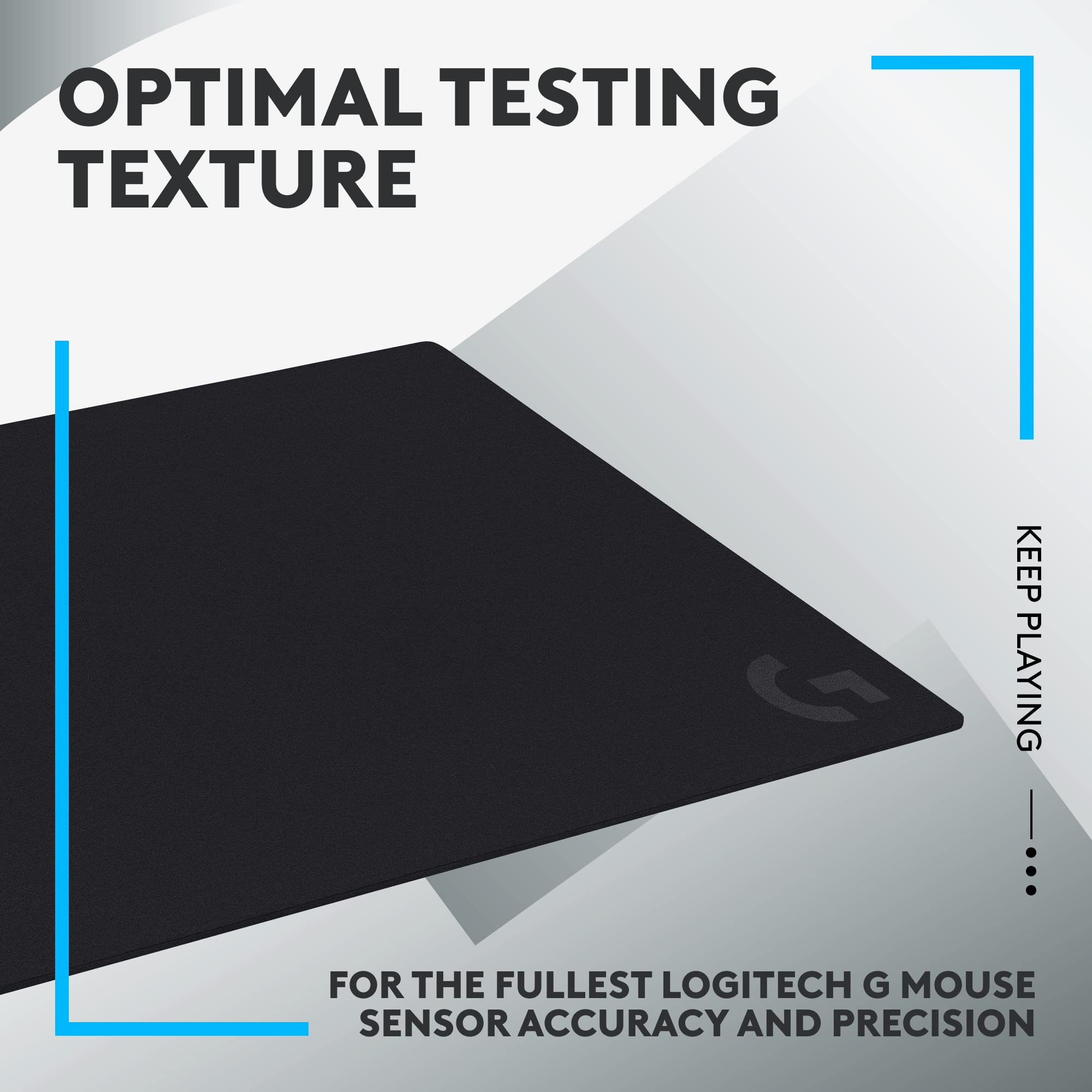 Logitech G640 Large Cloth Gaming Mouse Pad - Optimized for Gaming Sensors, Smooth Control with Moderate Friction, Non-Slip Rubber Base - Black | Perfect for PC, Laptop & Esports Gaming Setup