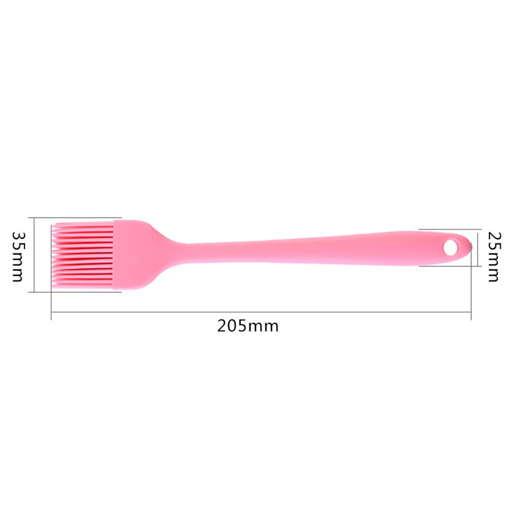 Heat-Resistant Silicone Basting Brush for Baking, BBQ, Grilling - Pastry, Bread, Cake, Meat & Marinades - Non-Stick Kitchen Brush with Ergonomic Handle (Pink) | Perfect for Basting Butter, Oil & Sauces on Cookies, Steaks & Roasts
