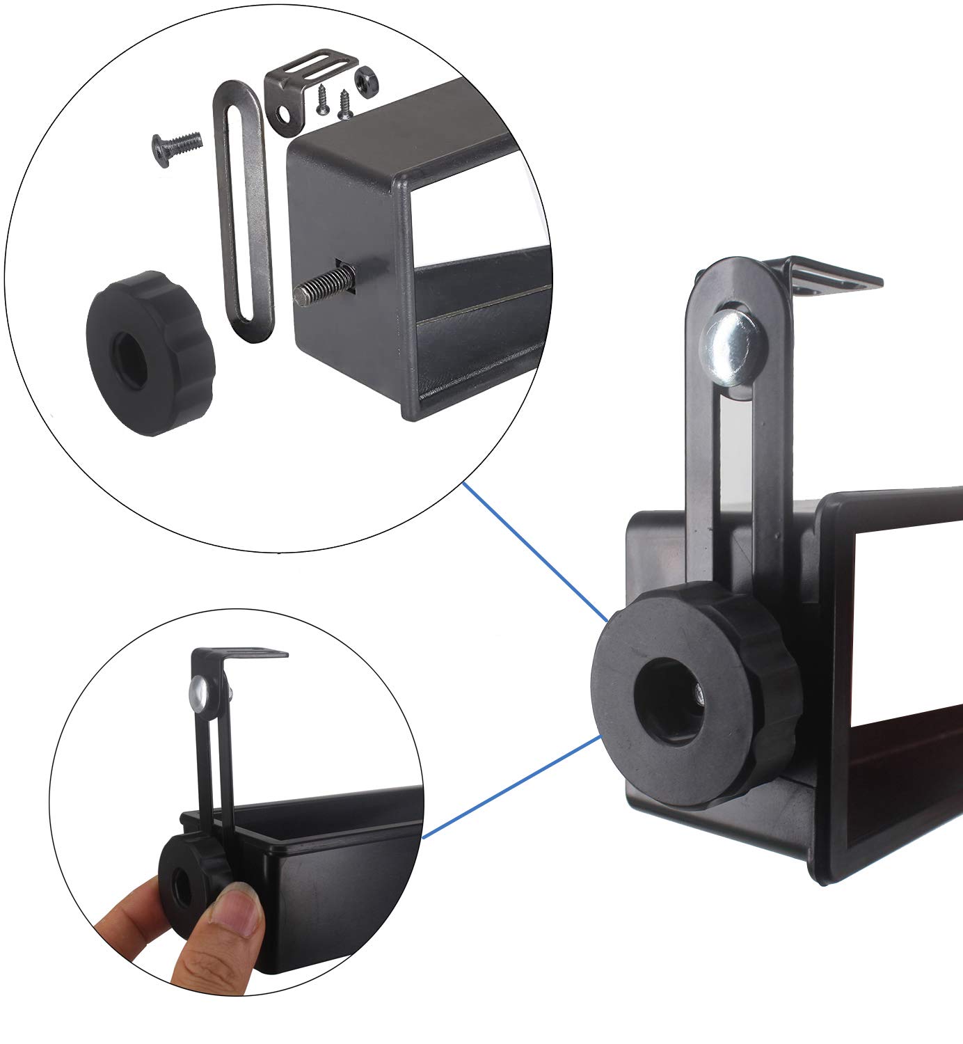 Universal WLOOD Golf Cart Mirror - 4 Panel Rear View Mirror Fits EZGO, Club Car & Yamaha Golf Carts - Perfect for Safe Driving & Parking on Golf Courses