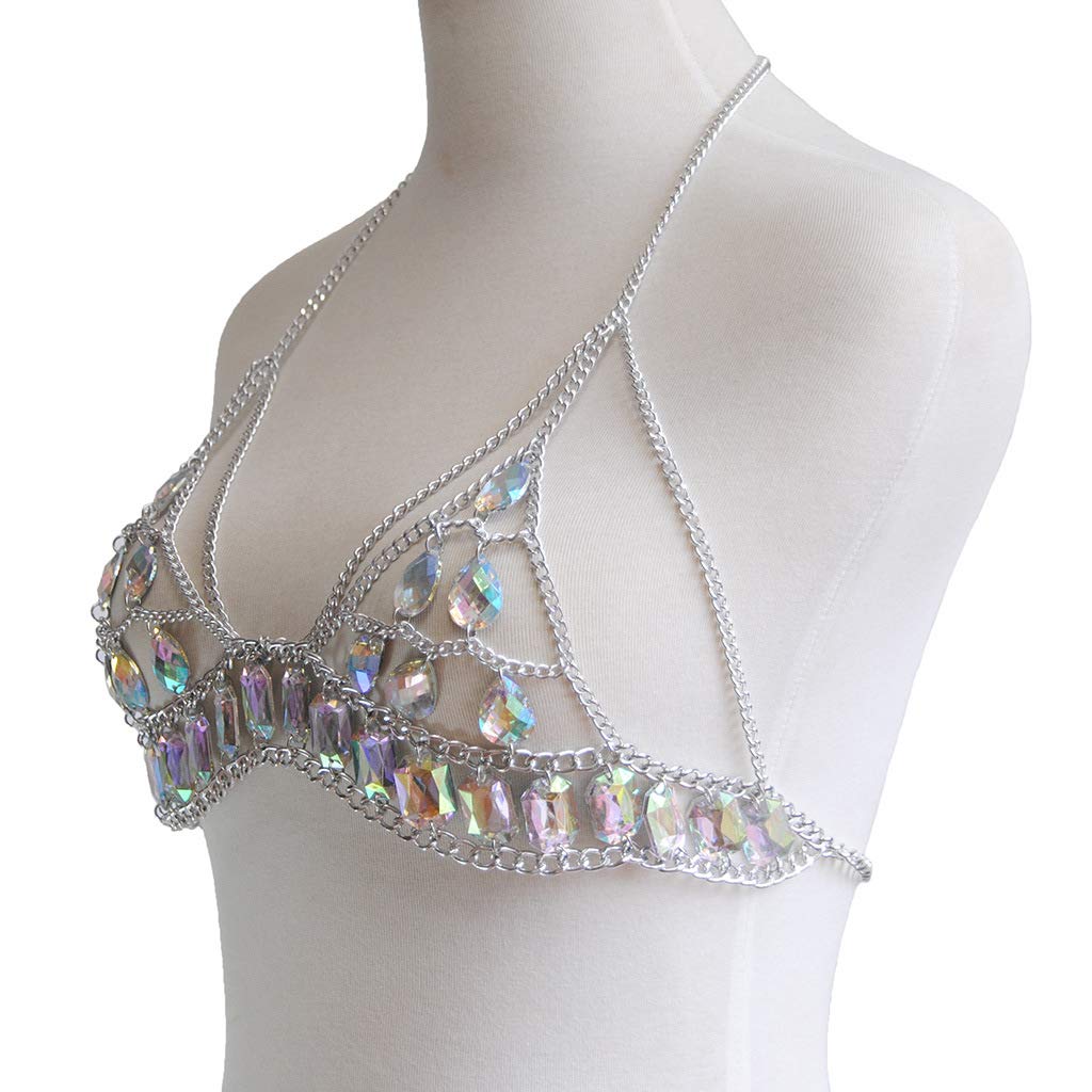 Connie Cloris Women's Sexy Body Chain Jewelry - Elegant Rhinestone Waist Chain for Parties, Beach & Date Night Outfits