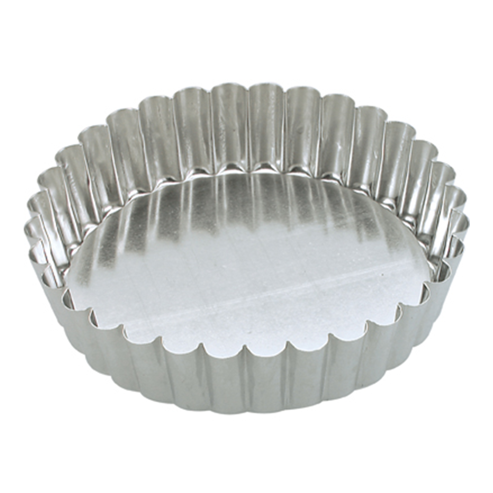 Fluted Tartlet Tin with Loose Base - 100 x 30mm - Perfect for Baking Mini Pies, Quiches & Desserts | Professional Quality Bakeware