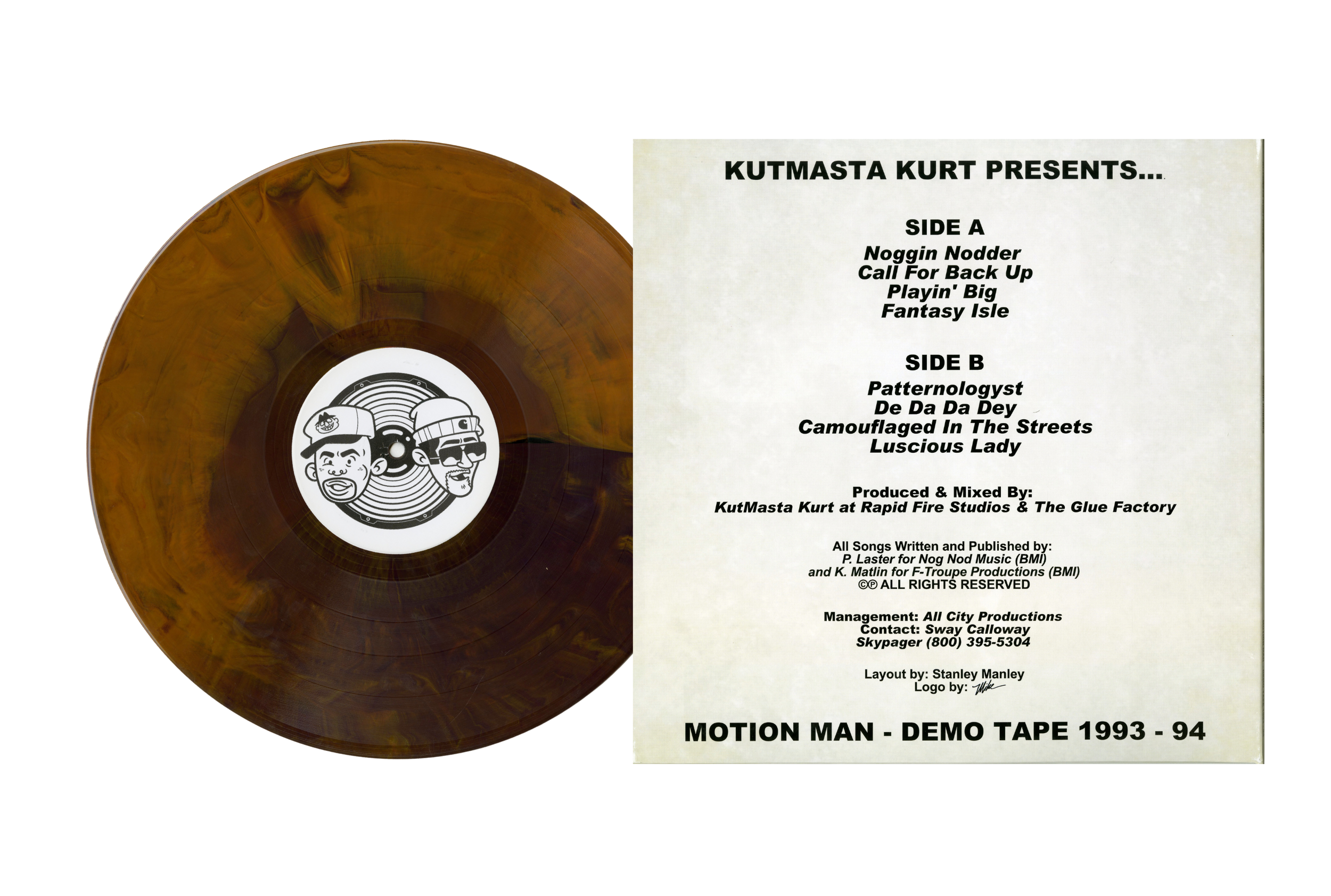 KutMasta Kurt Presents: Motion Man Demo Tape 1993-1994 (Limited Edition Colored Vinyl LP) - Rare Hip-Hop Collectible for Music Enthusiasts & DJs