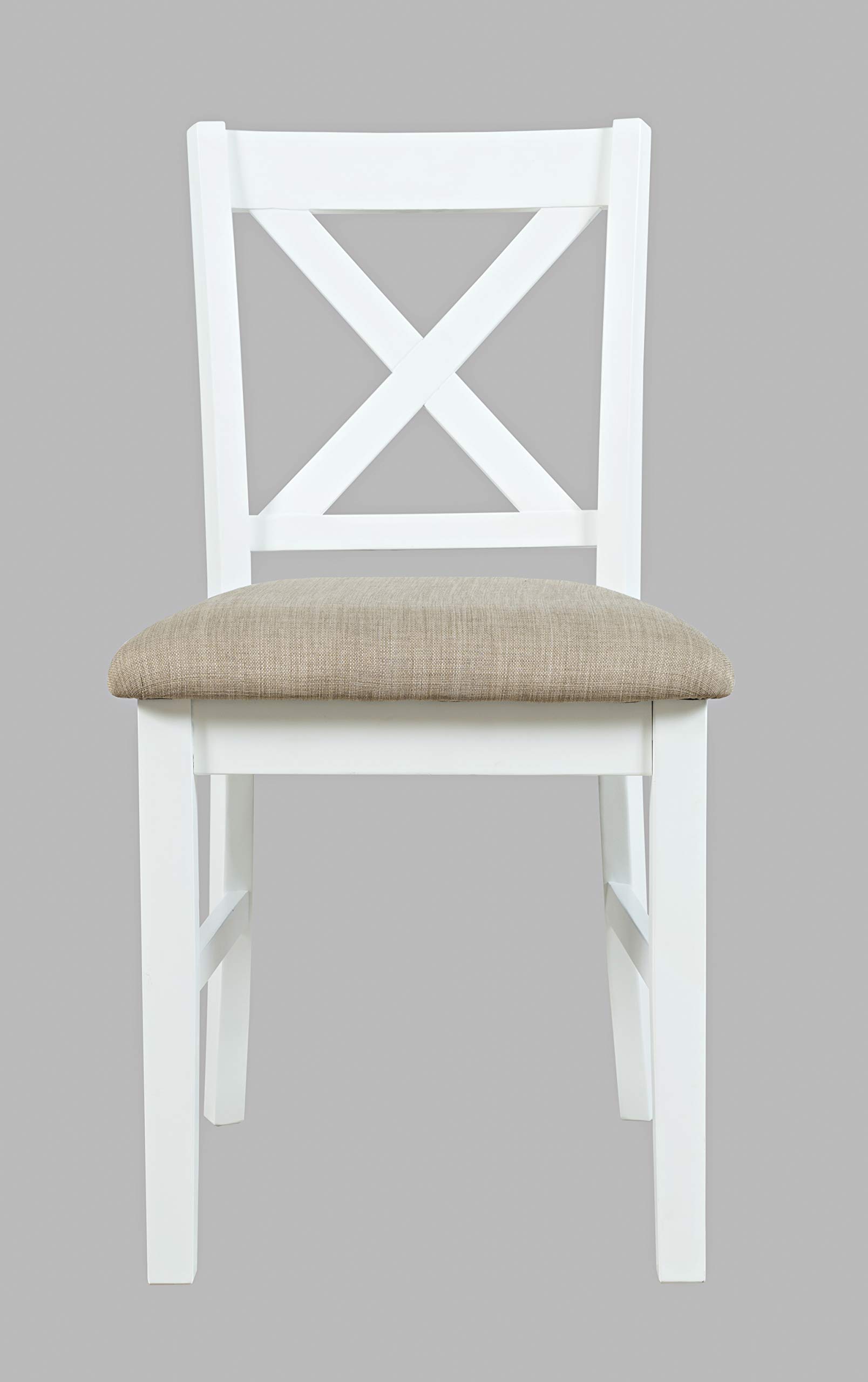 Jofran Hobson Modern White USB Charging Computer Desk and Chair Set - Perfect for Home Office, Study, and Workspace Organization