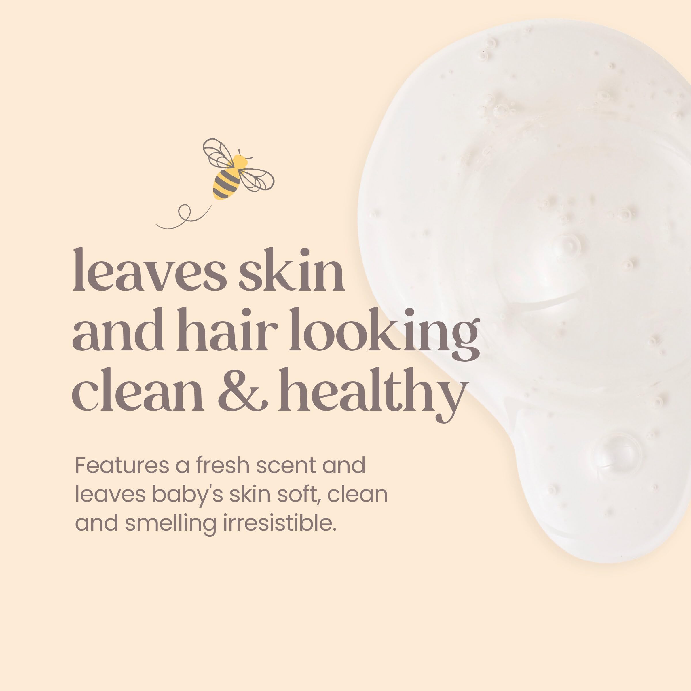 Burt's Bees Baby Shampoo & Body Wash - Tear Free, 98% Natural, Original Scent, 12 Oz (Pack of 3) - Gentle Cleansing for Newborns & Toddlers - Bath Time & Daily Care Essential