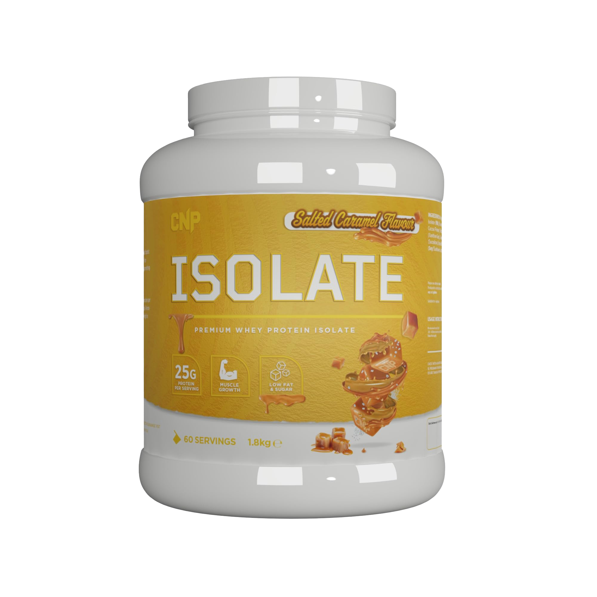 CNP Professional Whey Protein Isolate 1800g - Salted Caramel Flavor | High Protein Powder for Muscle Recovery & Post-Workout | Ideal for Bodybuilders & Fitness Enthusiasts